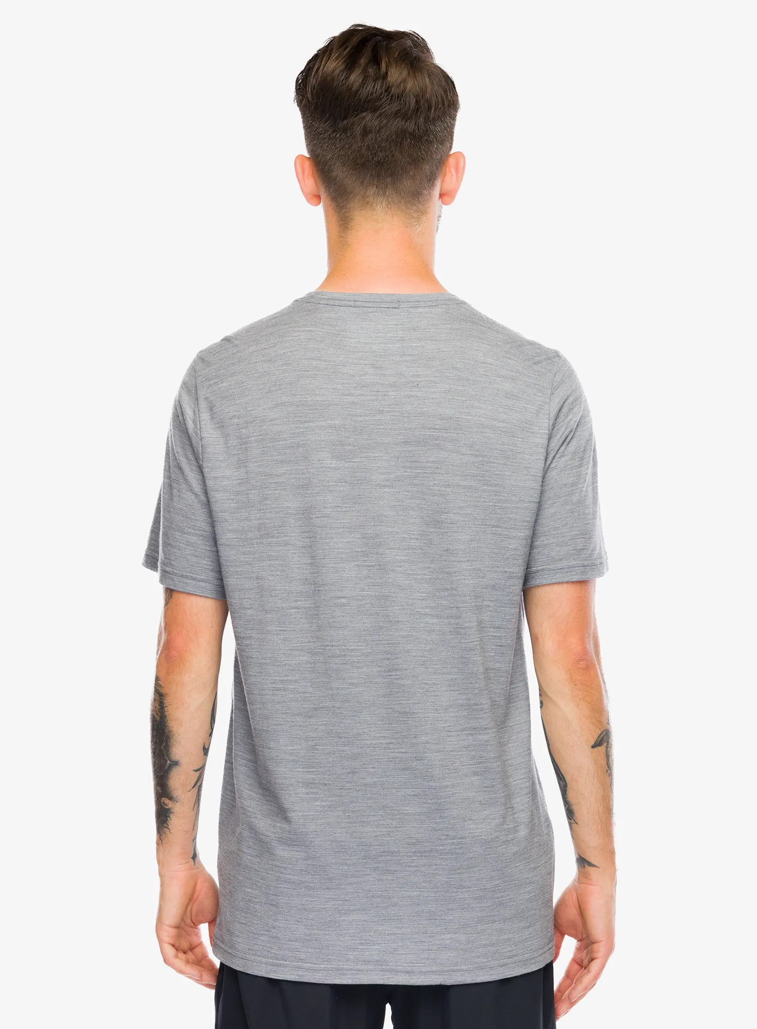 Majica s potiskom Smartwool Bear Strata Active Short Sleeve Graphic Tee - light gray heather