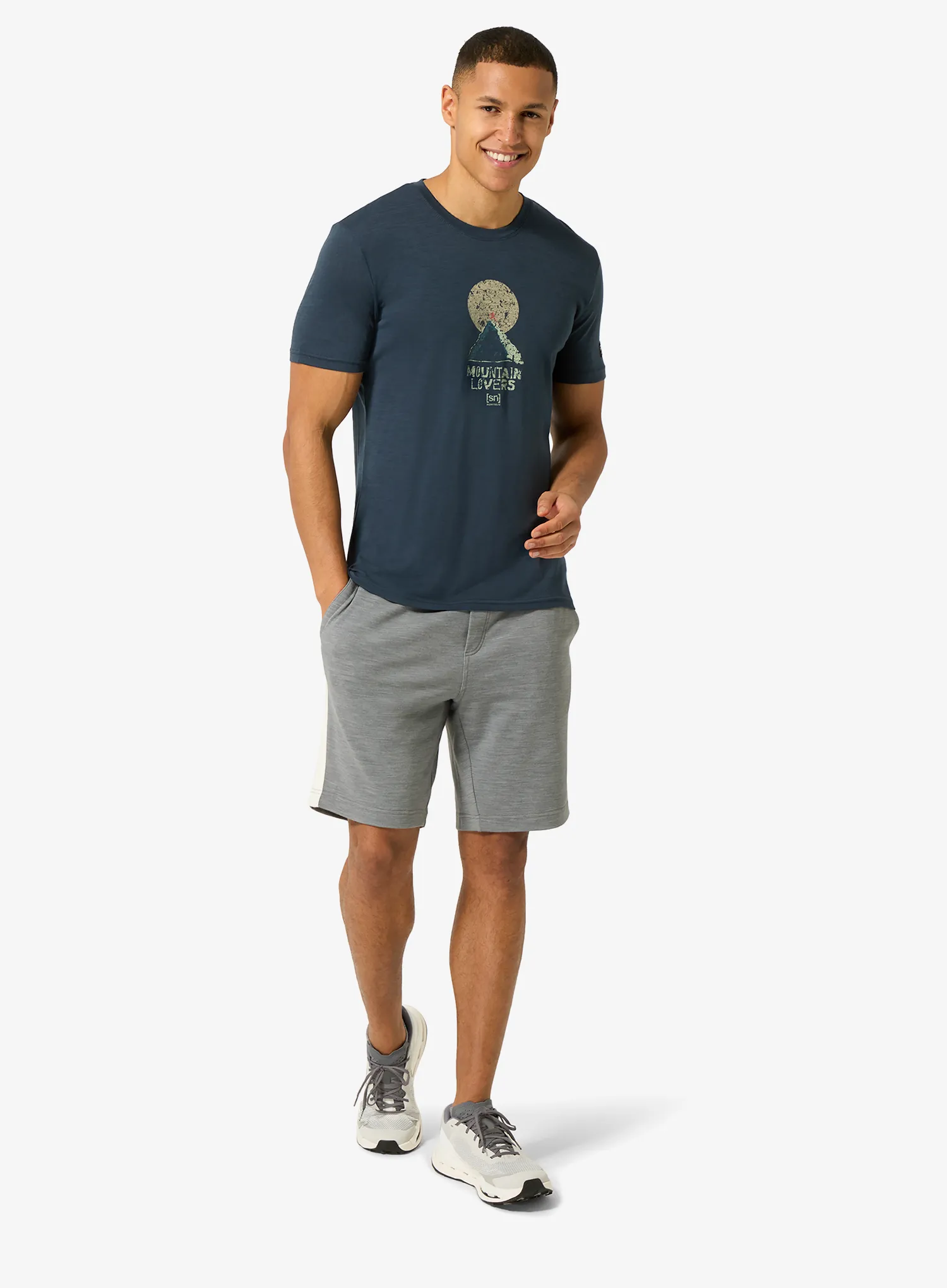 Majica s potiskom Super.natural No Map Tee - blueberry/various