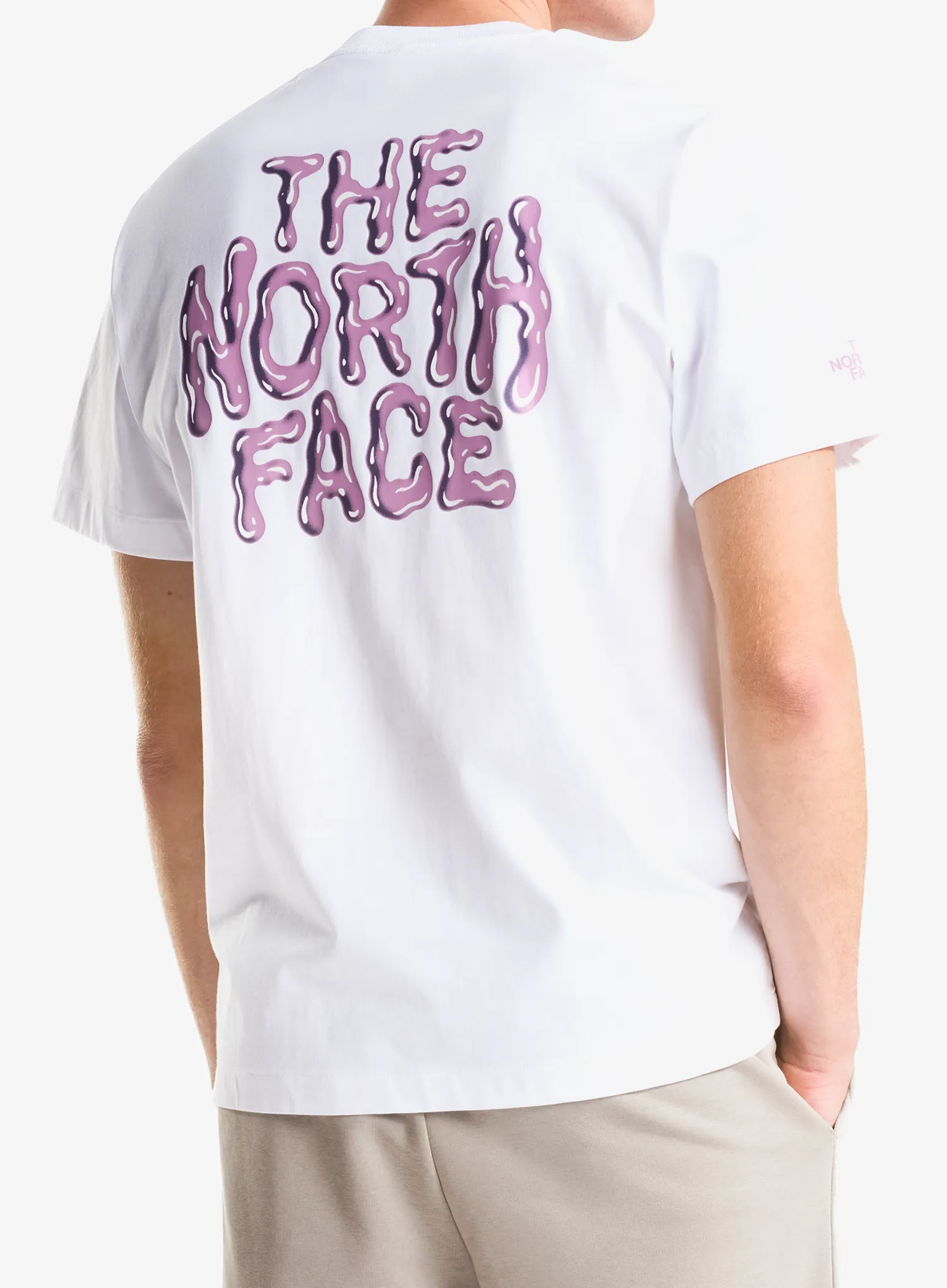 Majica s potiskom The North Face Drip Logo Relaxed Short Sleeve Tee - tnf white