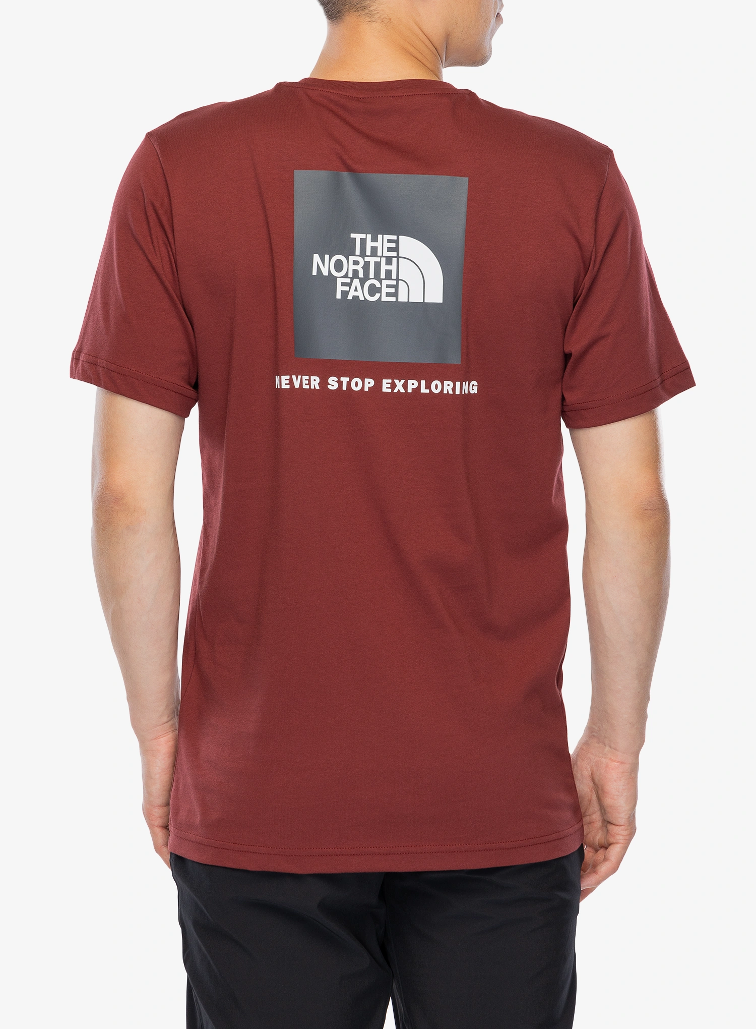 Majica s potiskom The North Face S/S Redbox Tee - sumac/asphalt grey