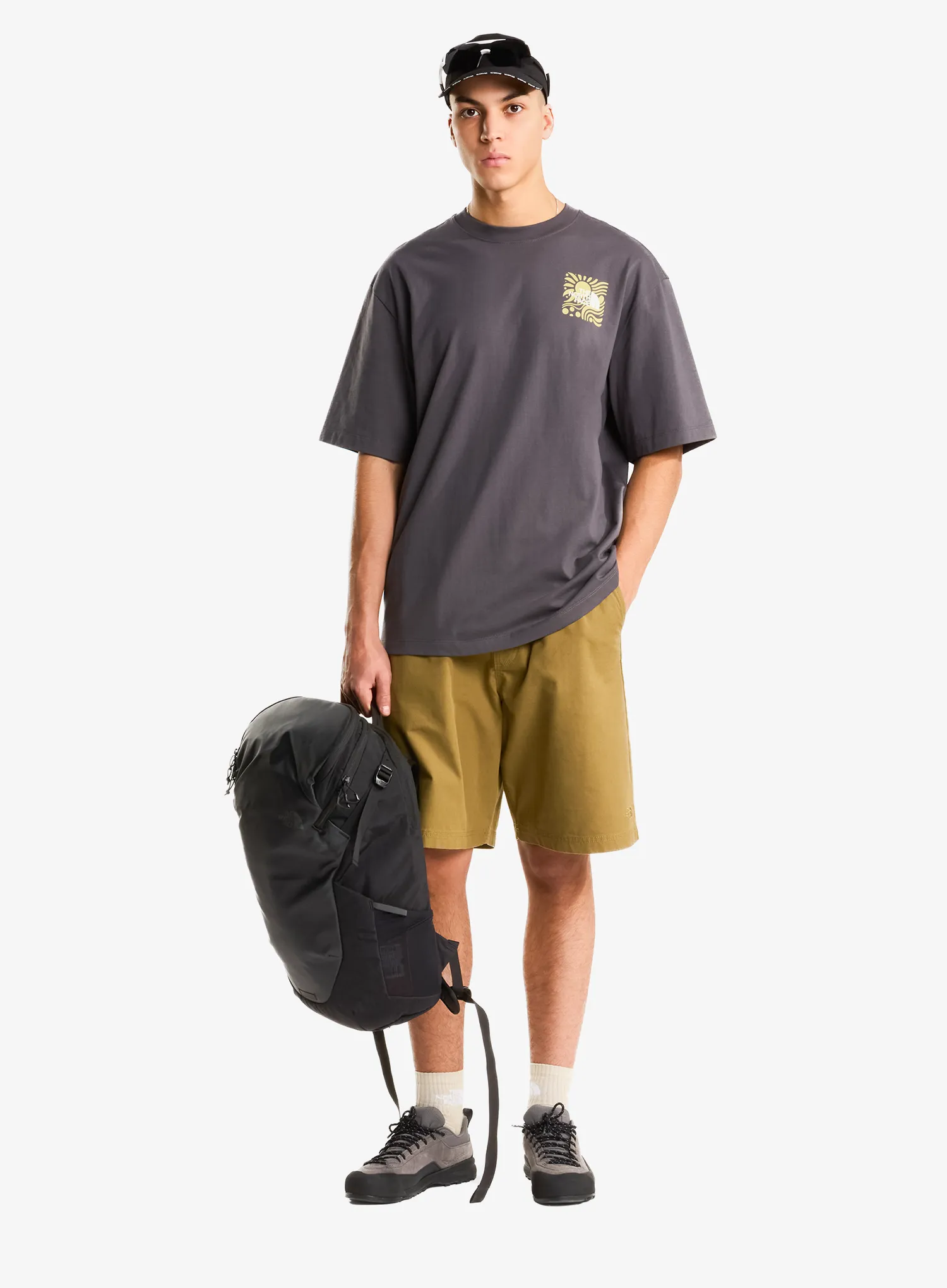 Majica s potiskom The North Face Sun Oversize Short Sleeve Tee - anthracite grey