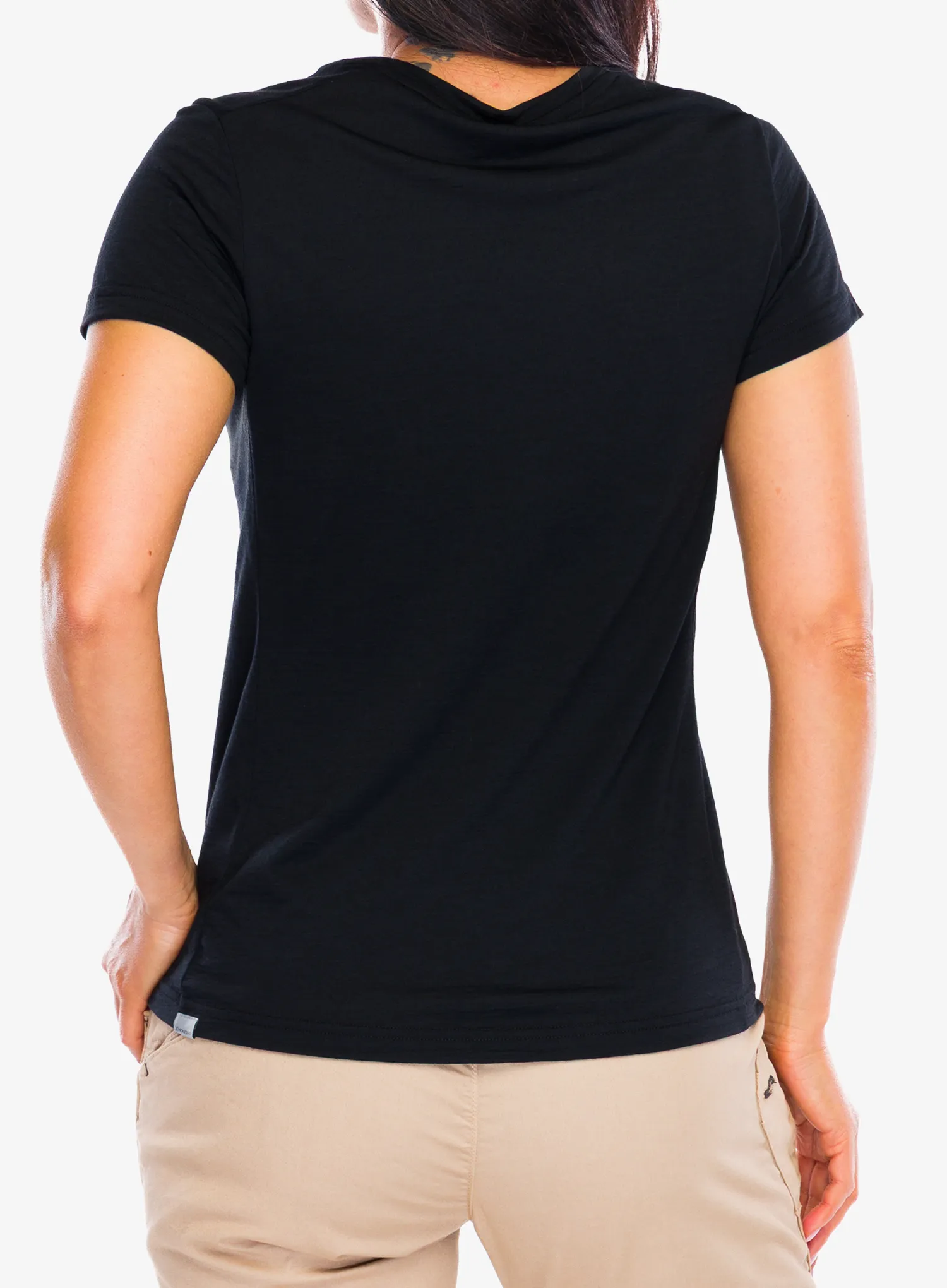 Ženska majica iz volne merino Houdini Desoli Tee - true black