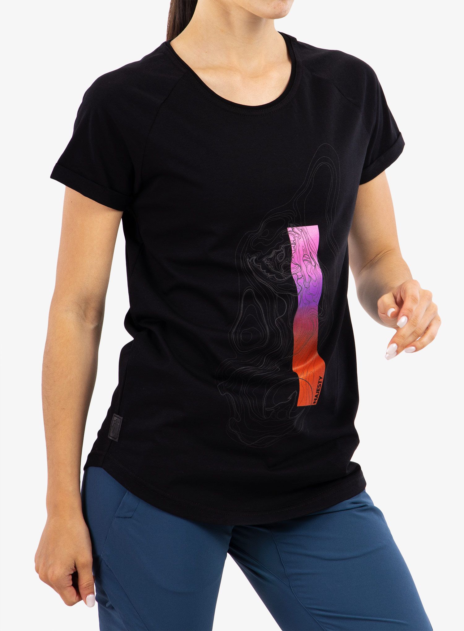 Ženska bombažna majica Majesty Vadera Lady T-shirt - black