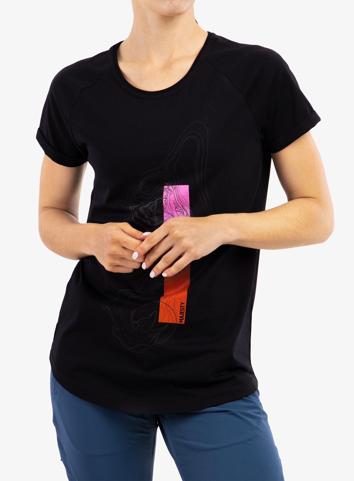 Ženska bombažna majica Majesty Vadera Lady T-shirt - black