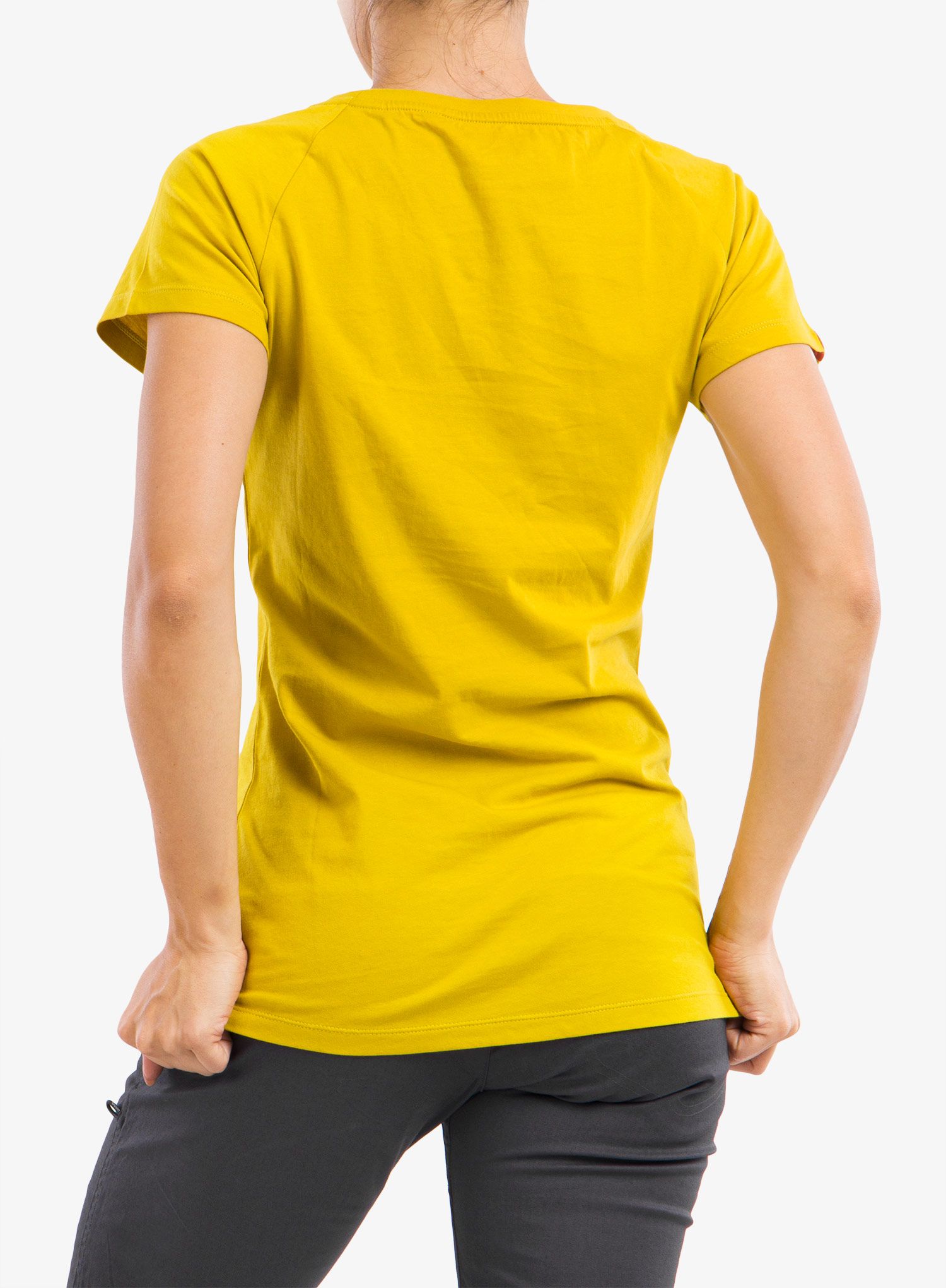 Ženska bombažna majica Ocun Raglan T - yellow antique moss queen
