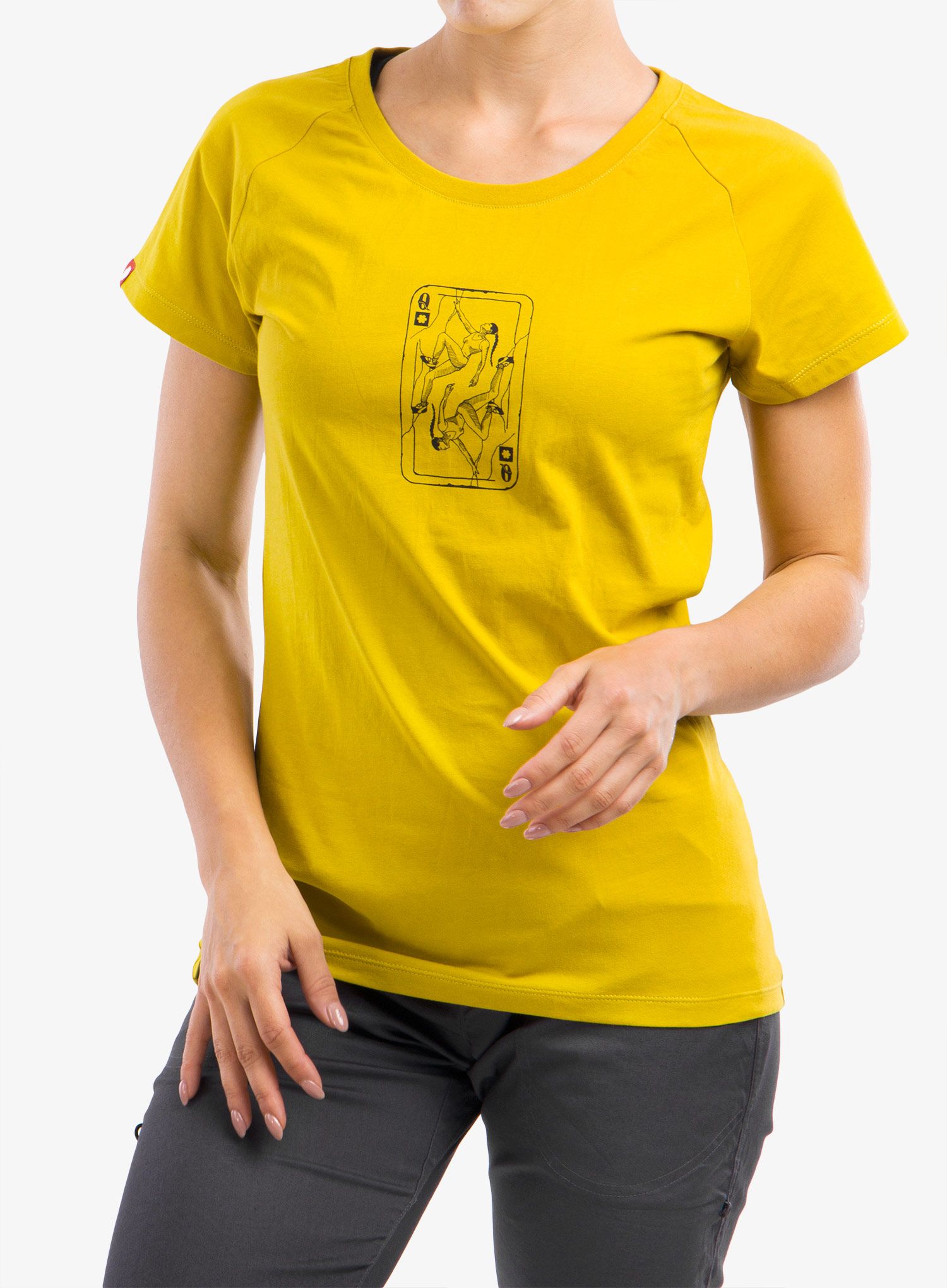 Ženska bombažna majica Ocun Raglan T - yellow antique moss queen
