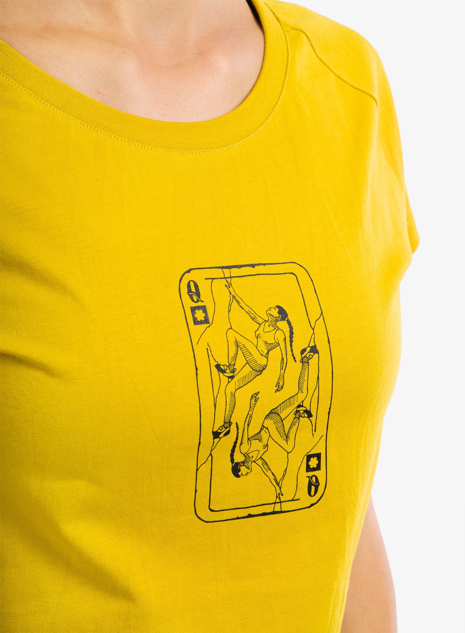 Ženska bombažna majica Ocun Raglan T - yellow antique moss queen