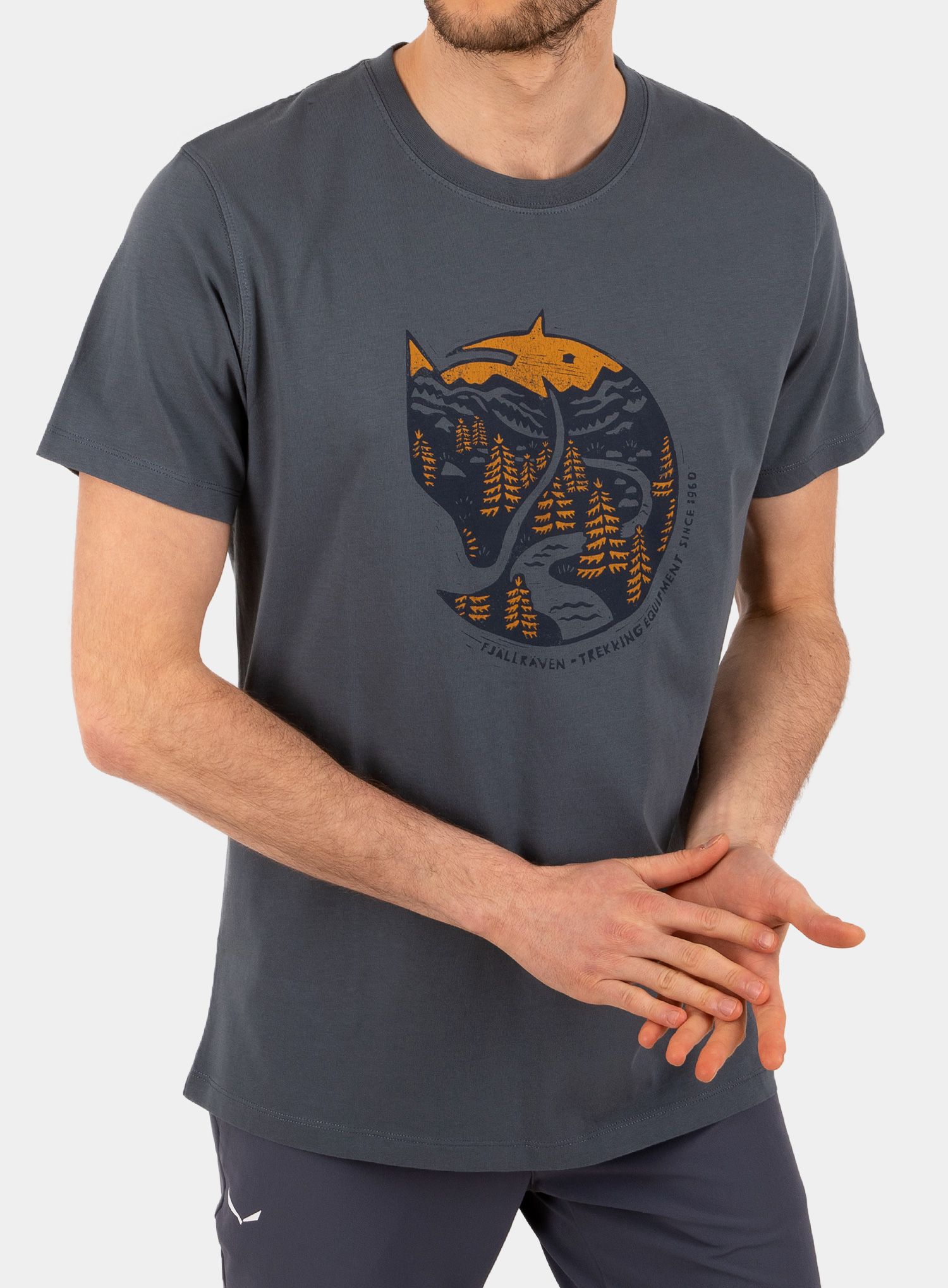 Bombažna majica Fjallraven Arctic Fox T-shirt - dusk