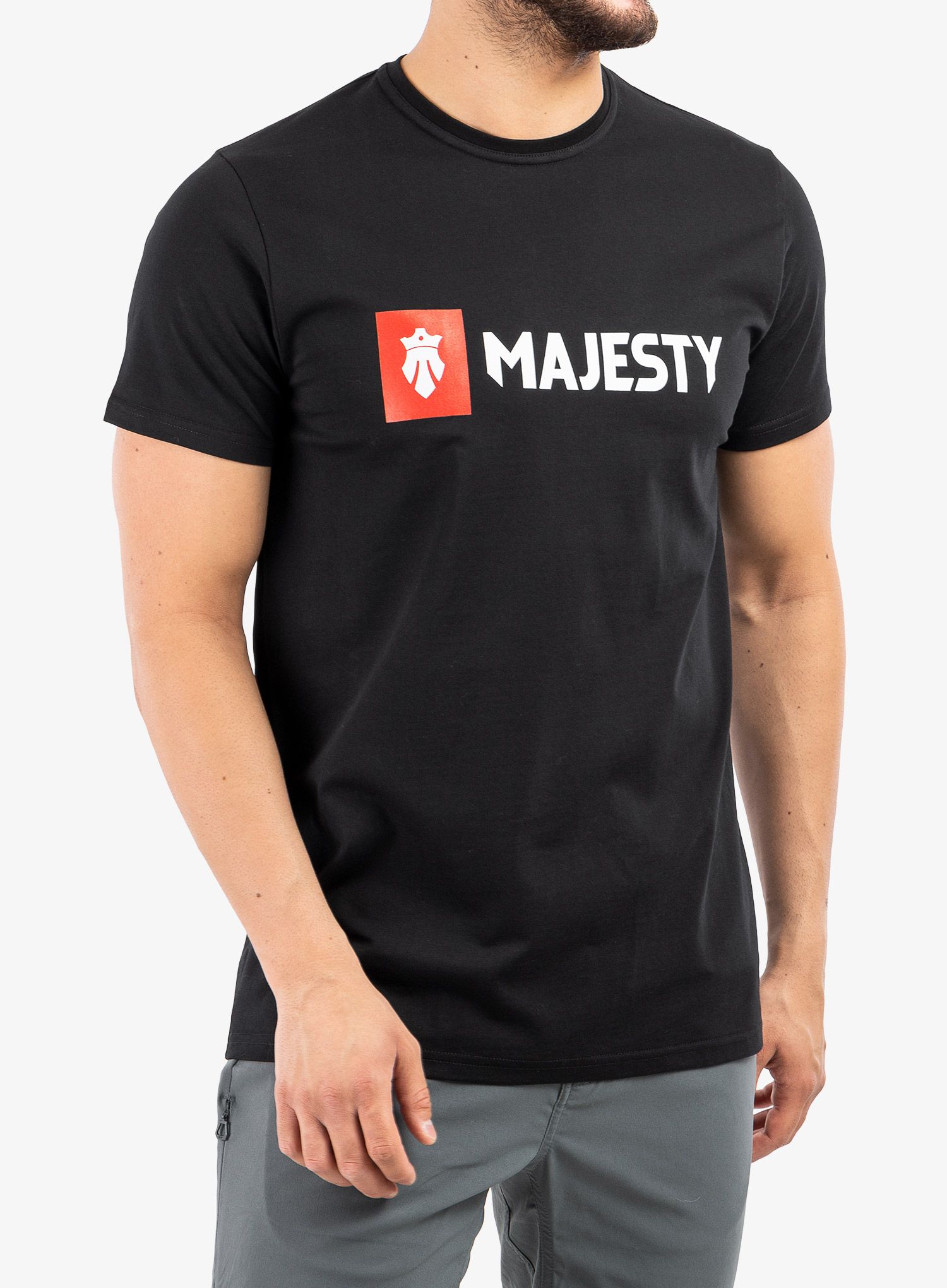 Bombažna majica Majesty Logo T-shirt - black