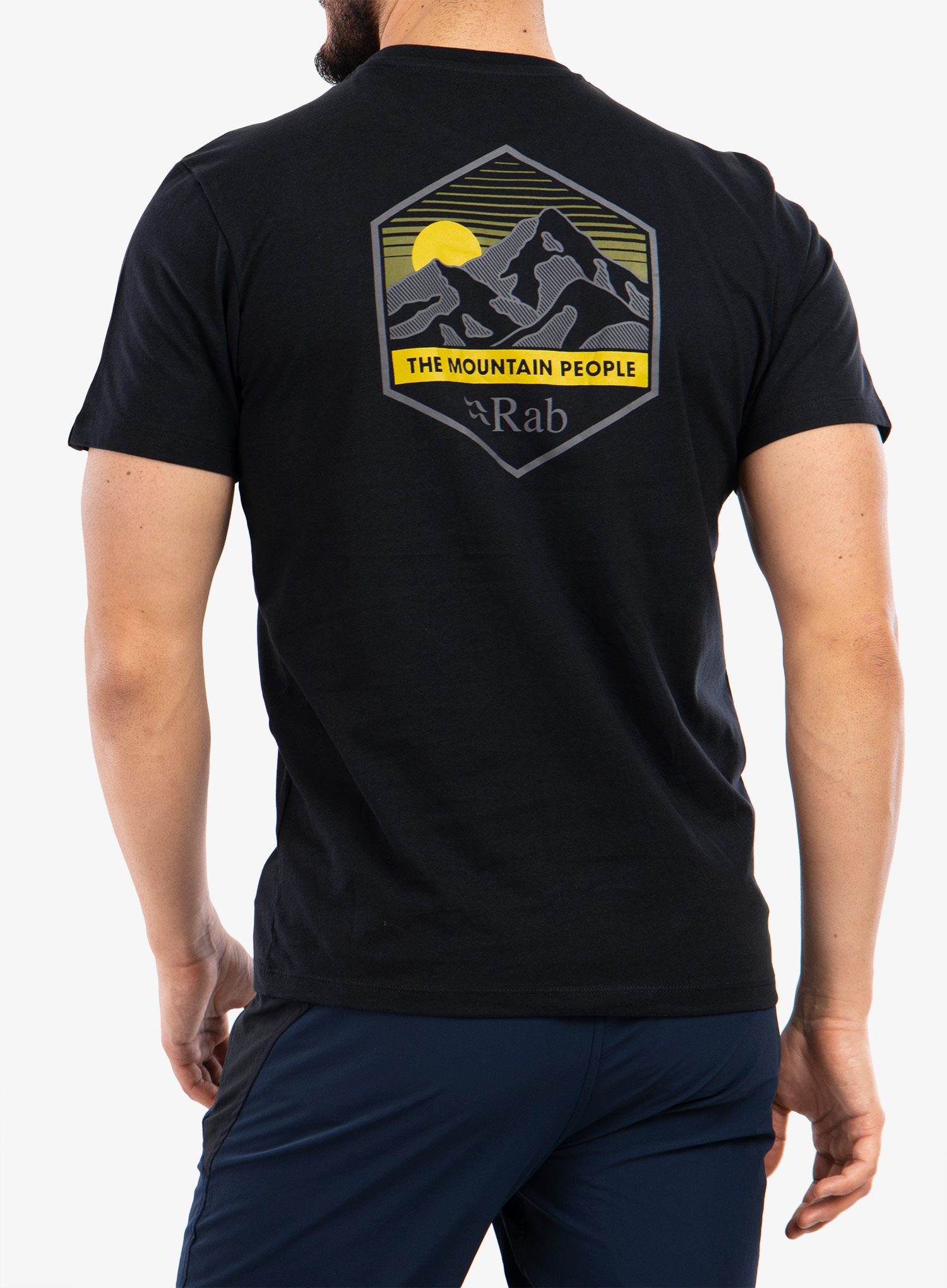 Bombažna majica Rab Stance Mountain Peak Tee - beluga