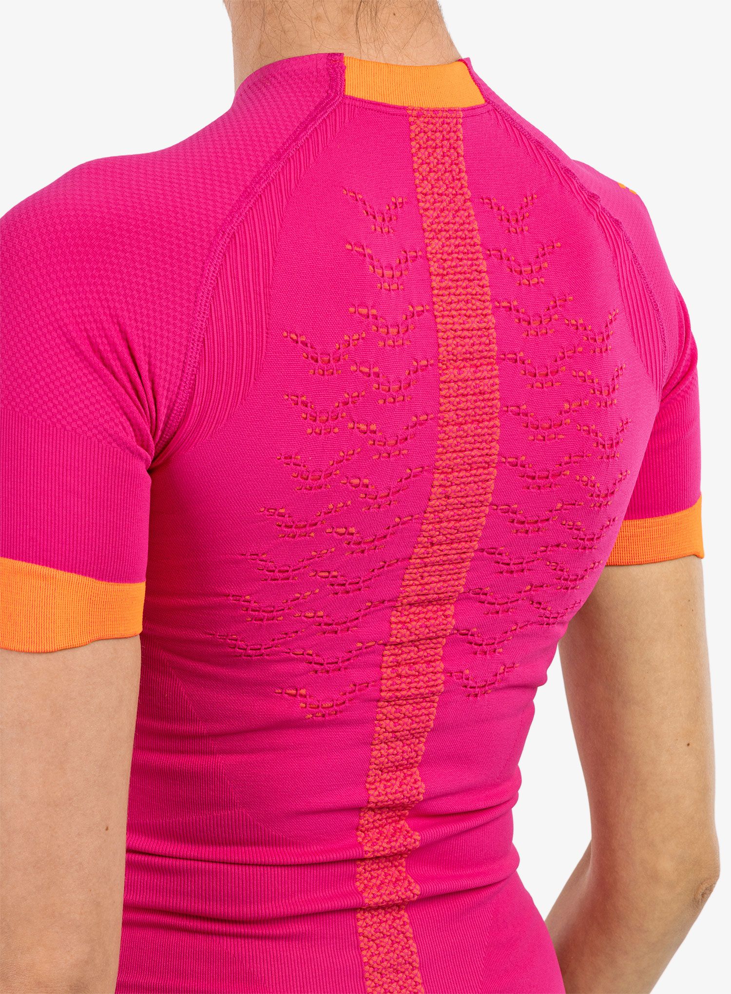 Ženska tekaška majica X-Bionic The Trick G2 Run Shirt - trick pink/kurkuma orange