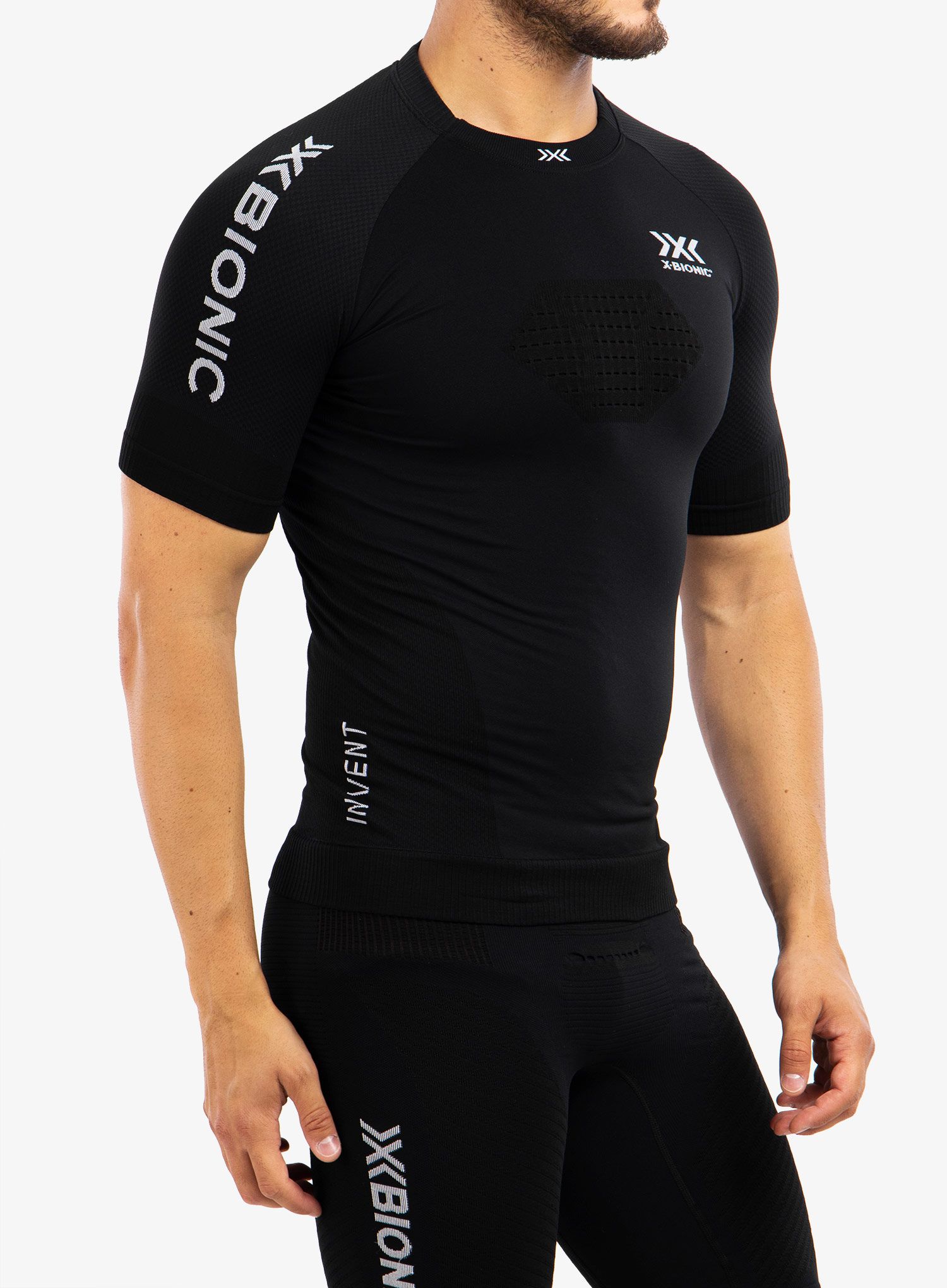 Moška tekaška majica X-Bionic Regulator Run Speed Shirt Sh Sl Men - opal black/arctic white