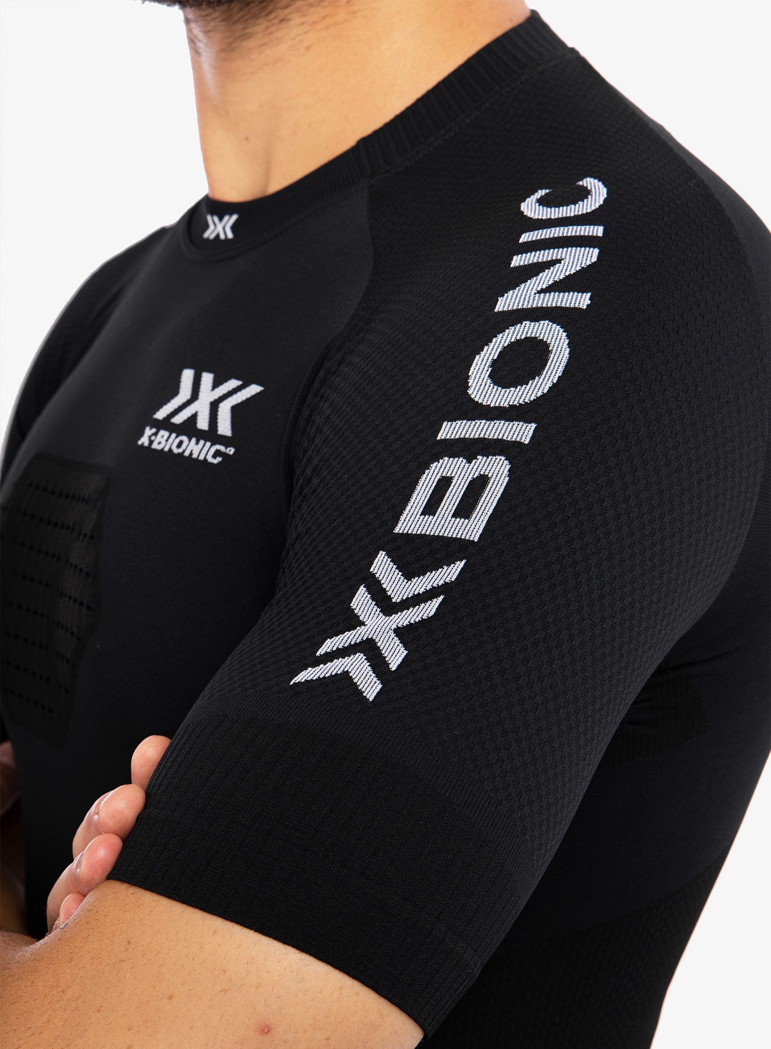 Moška tekaška majica X-Bionic Regulator Run Speed Shirt Sh Sl Men - opal black/arctic white