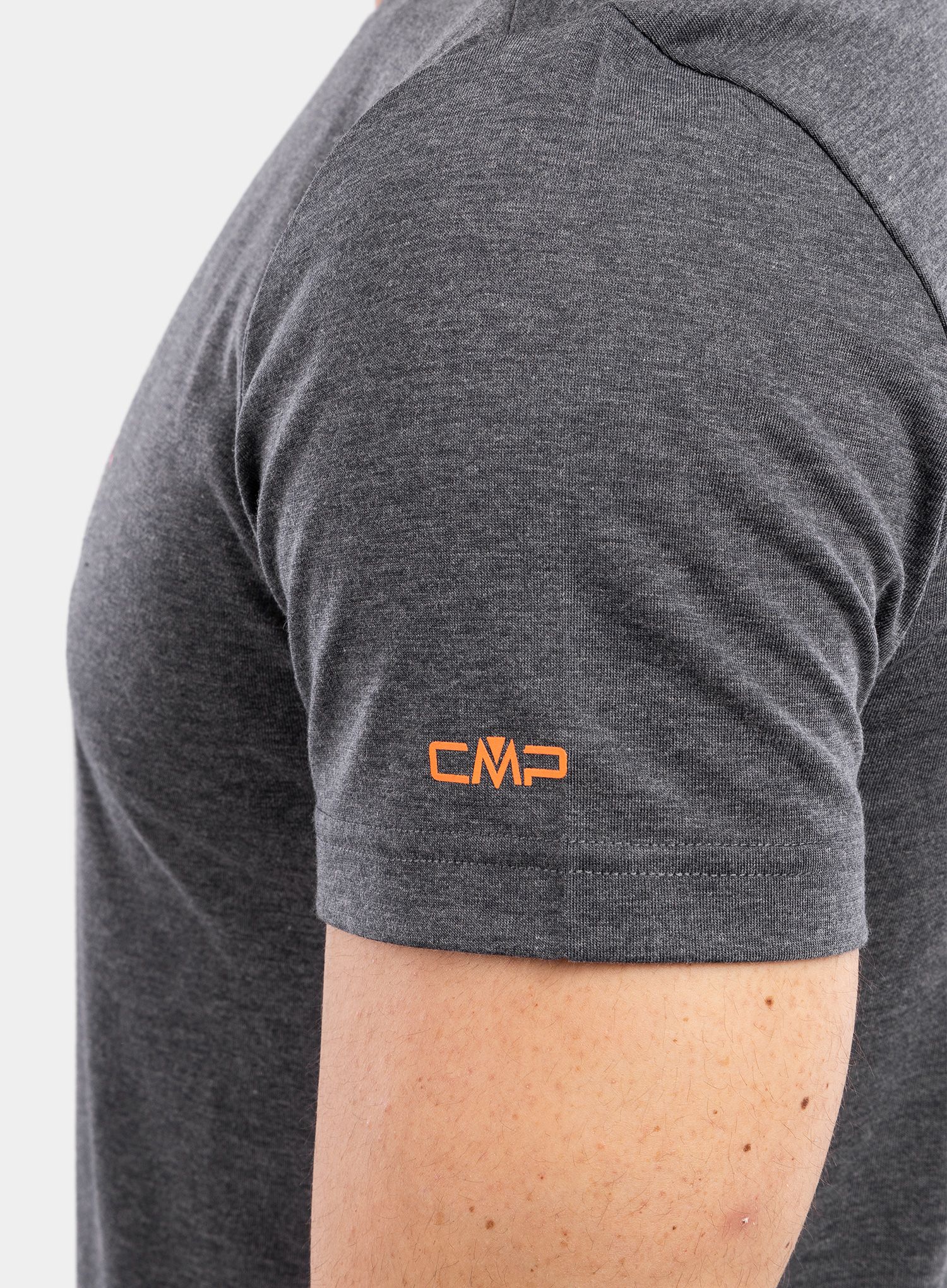 Športna majica CMP Gael T-Shirt Polyester Cotton Jersey - antracite melange