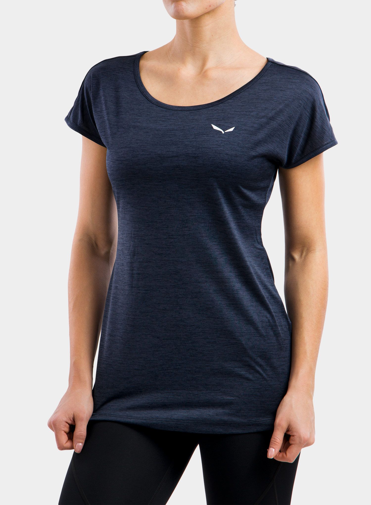Ženska majica Salewa Puez Melange Dry S/S Tee - navy blazer melange