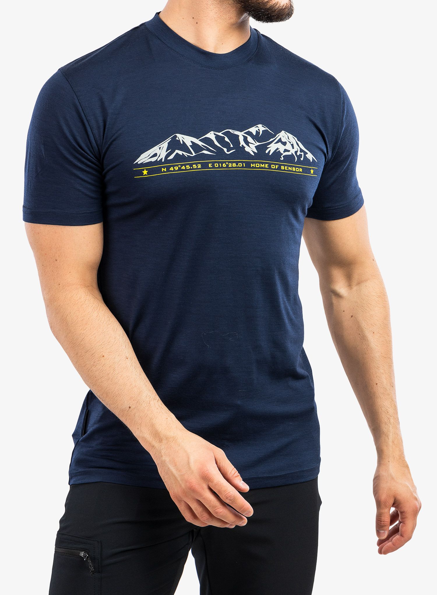 Merino majica Sensor Merino Active PT Tee S/S - deep blue mountains