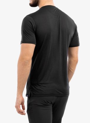 Merino majica Patagonia Cap Cool Merino Graphic Shirt - heritage header black