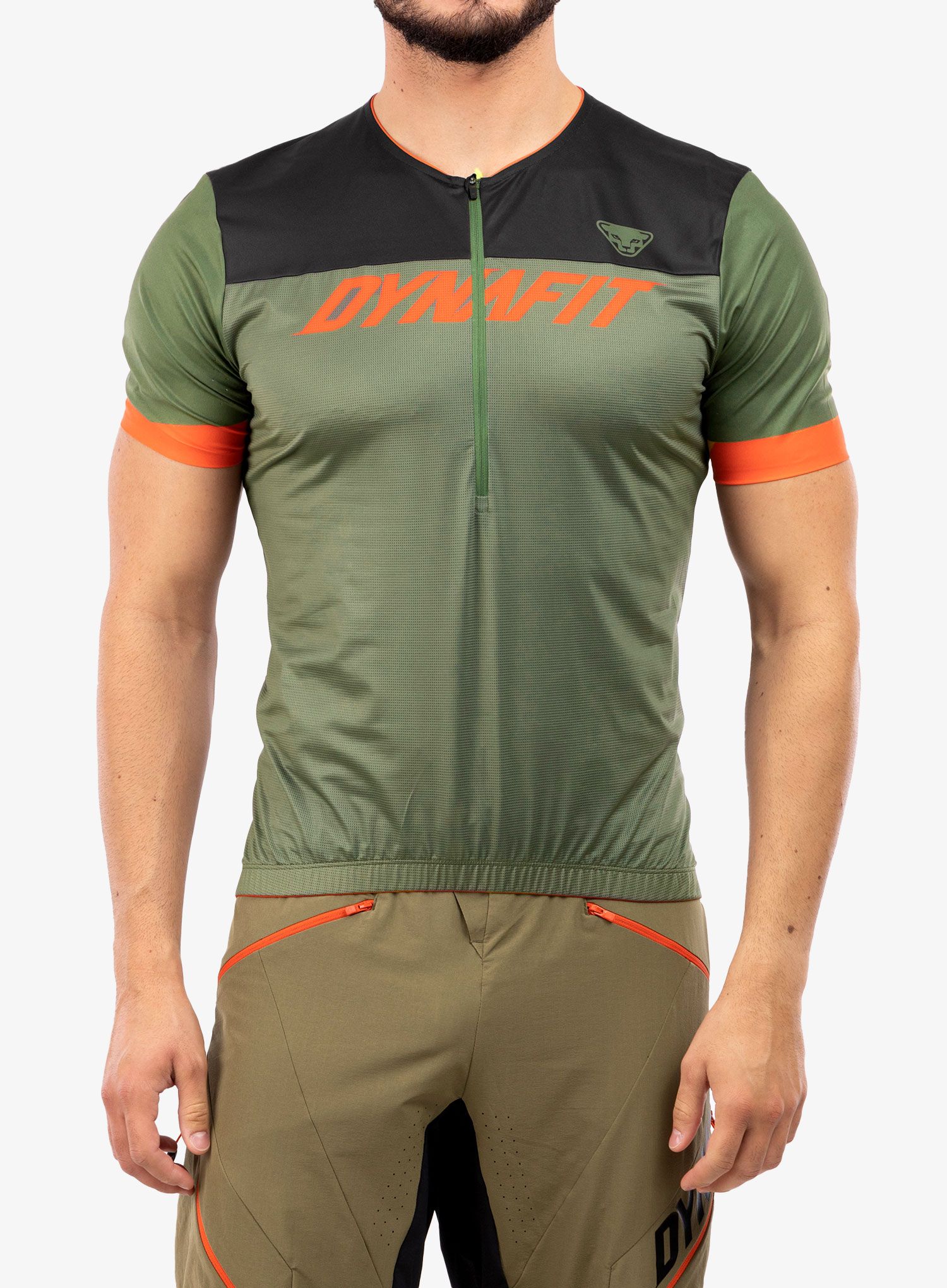 Moška kolesarska majica Dynafit Ride Light 1/2 Zip S/S Tee - winter moss