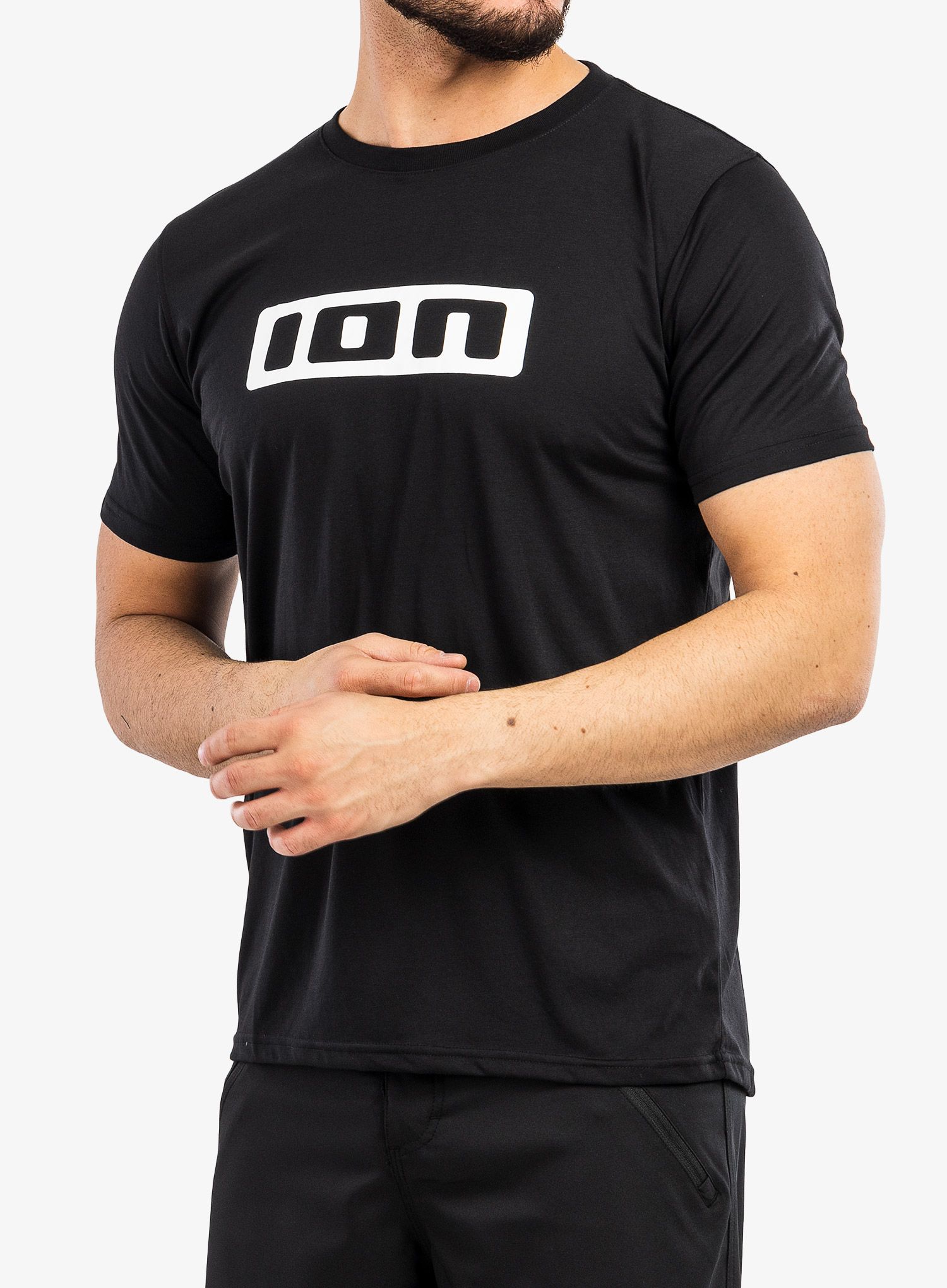 Moška kolesarska majica ION Logo SS DR - black