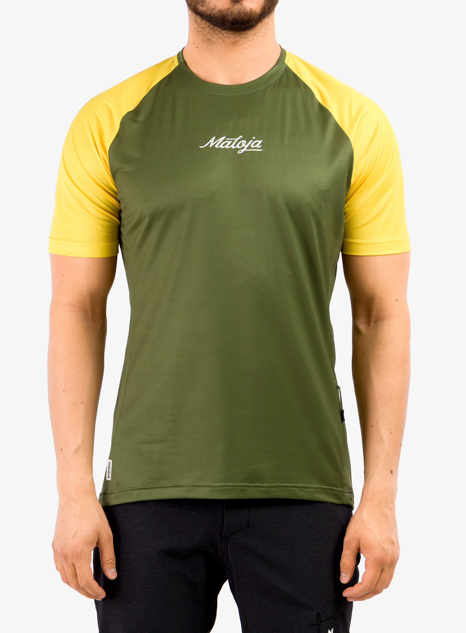 Moška kolesarska majica Maloja Dentro Multi - moss multi