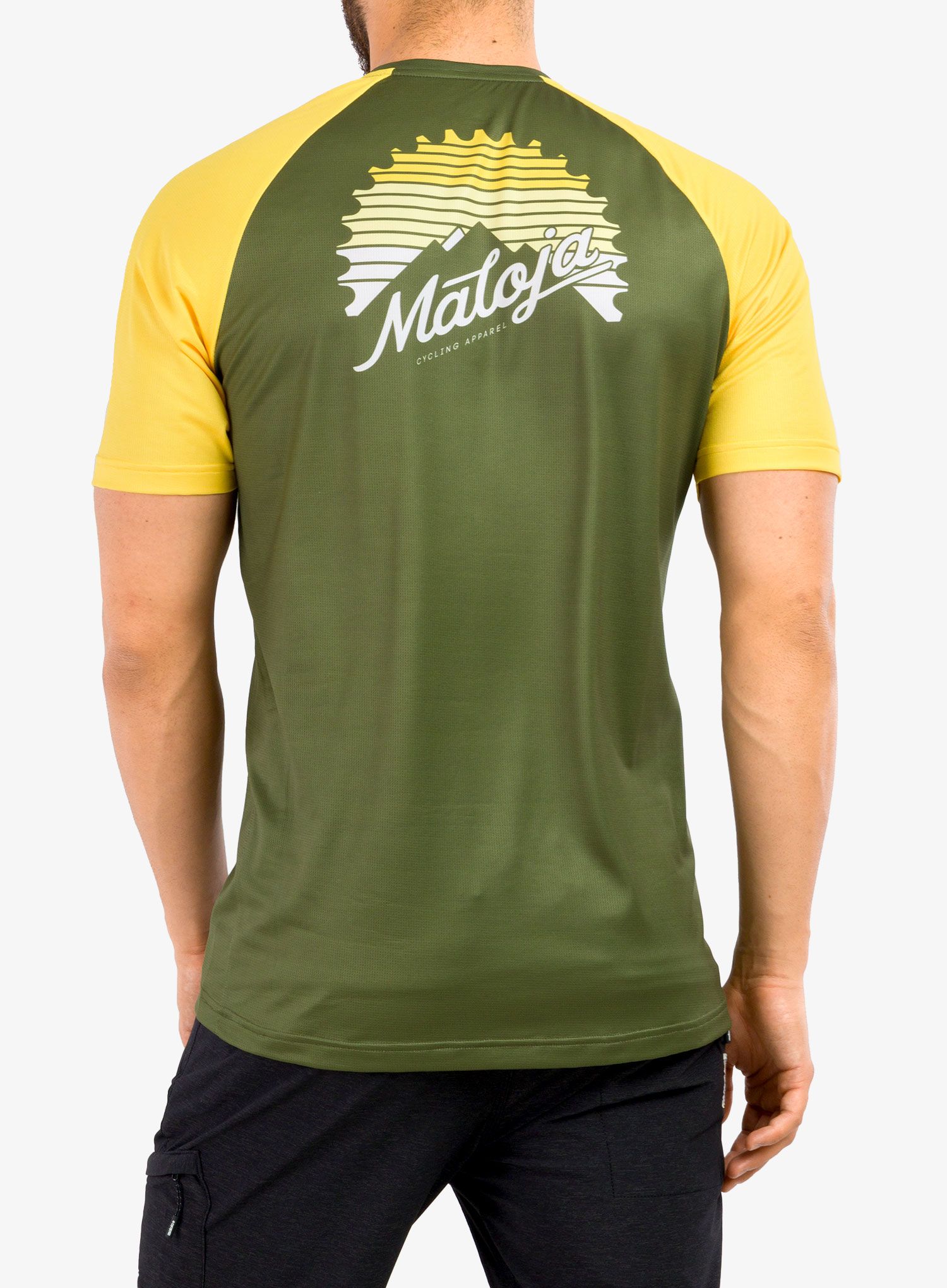 Moška kolesarska majica Maloja Dentro Multi - moss multi