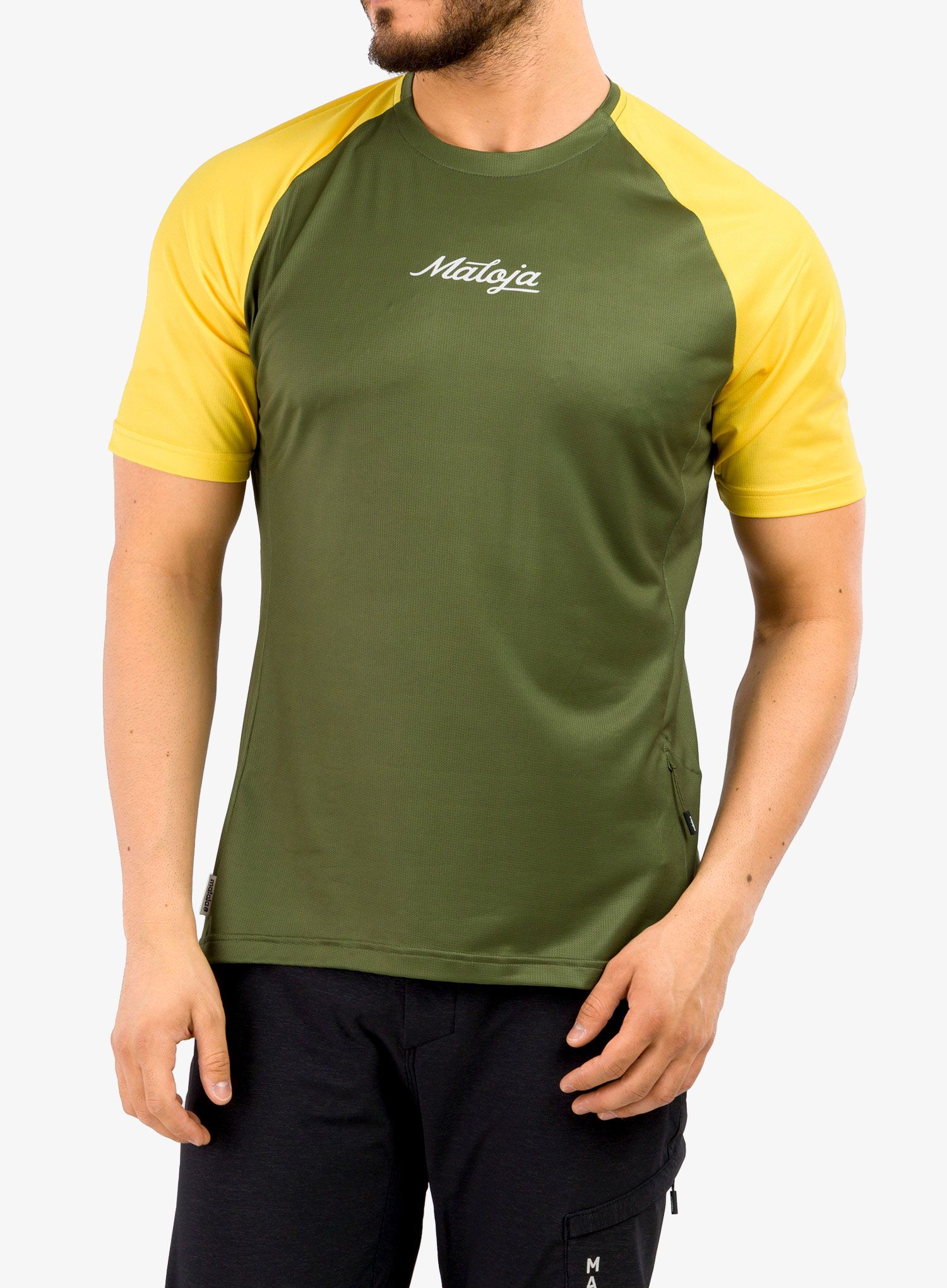 Moška kolesarska majica Maloja Dentro Multi - moss multi