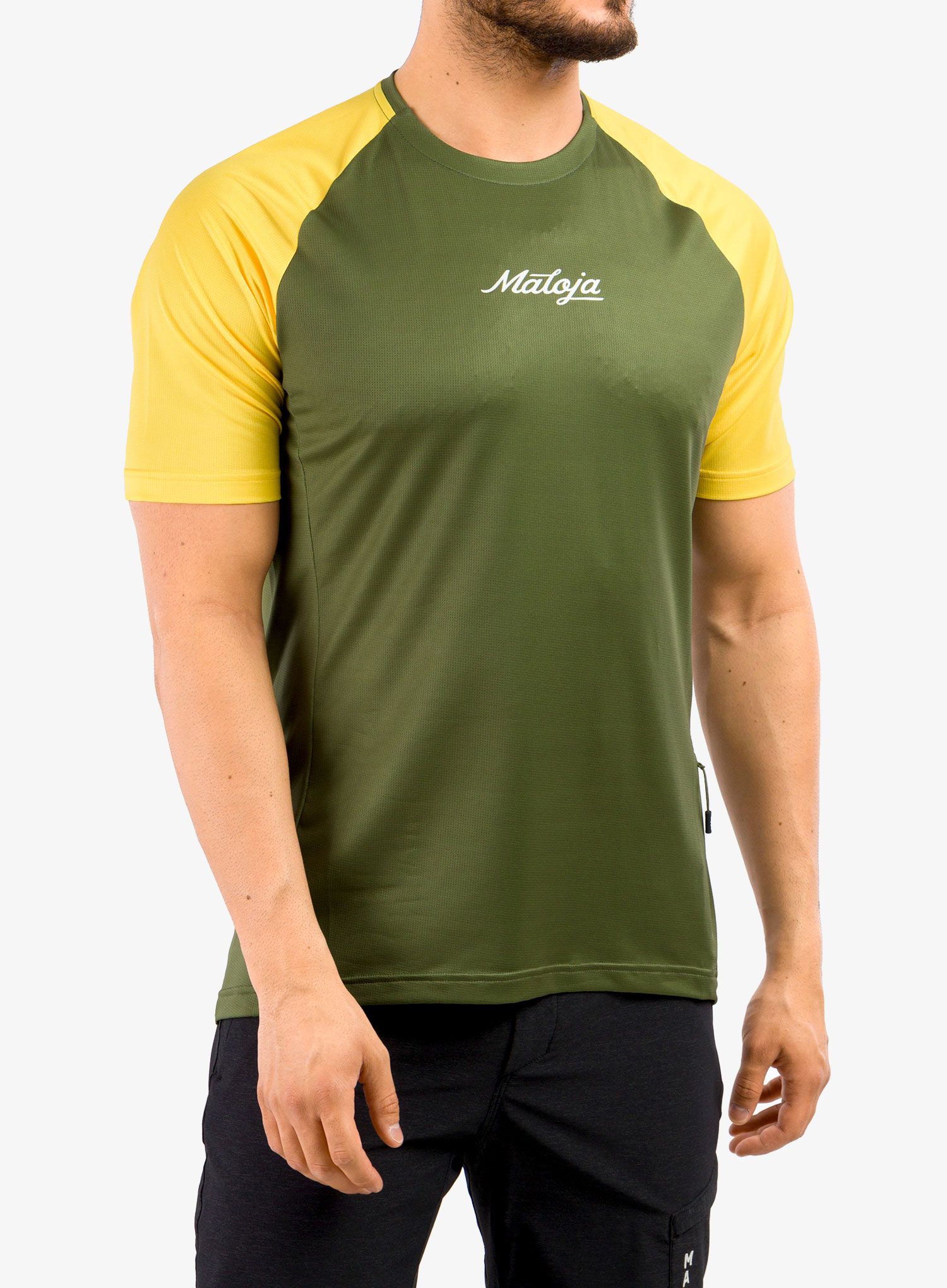 Moška kolesarska majica Maloja Dentro Multi - moss multi