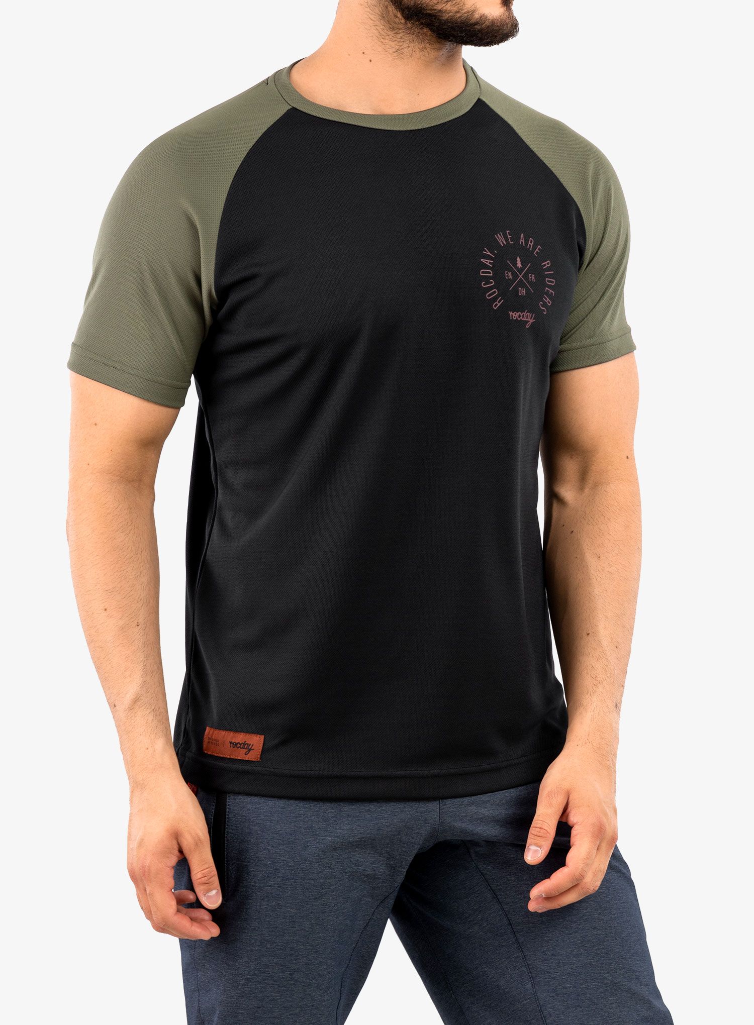 Moška kolesarska majica Rocday Roost - black/green