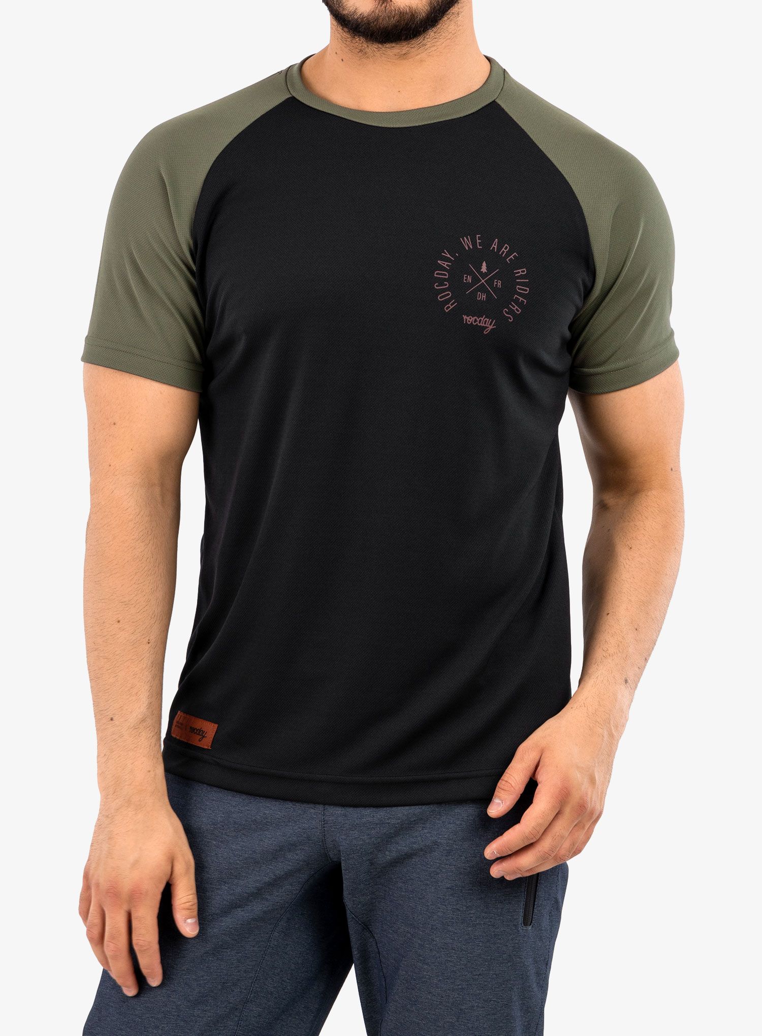 Moška kolesarska majica Rocday Roost - black/green
