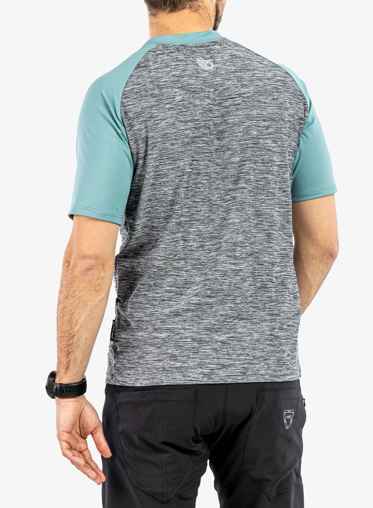 Moška kolesarska majica Sensor Charger Jersey SS - grey/mint