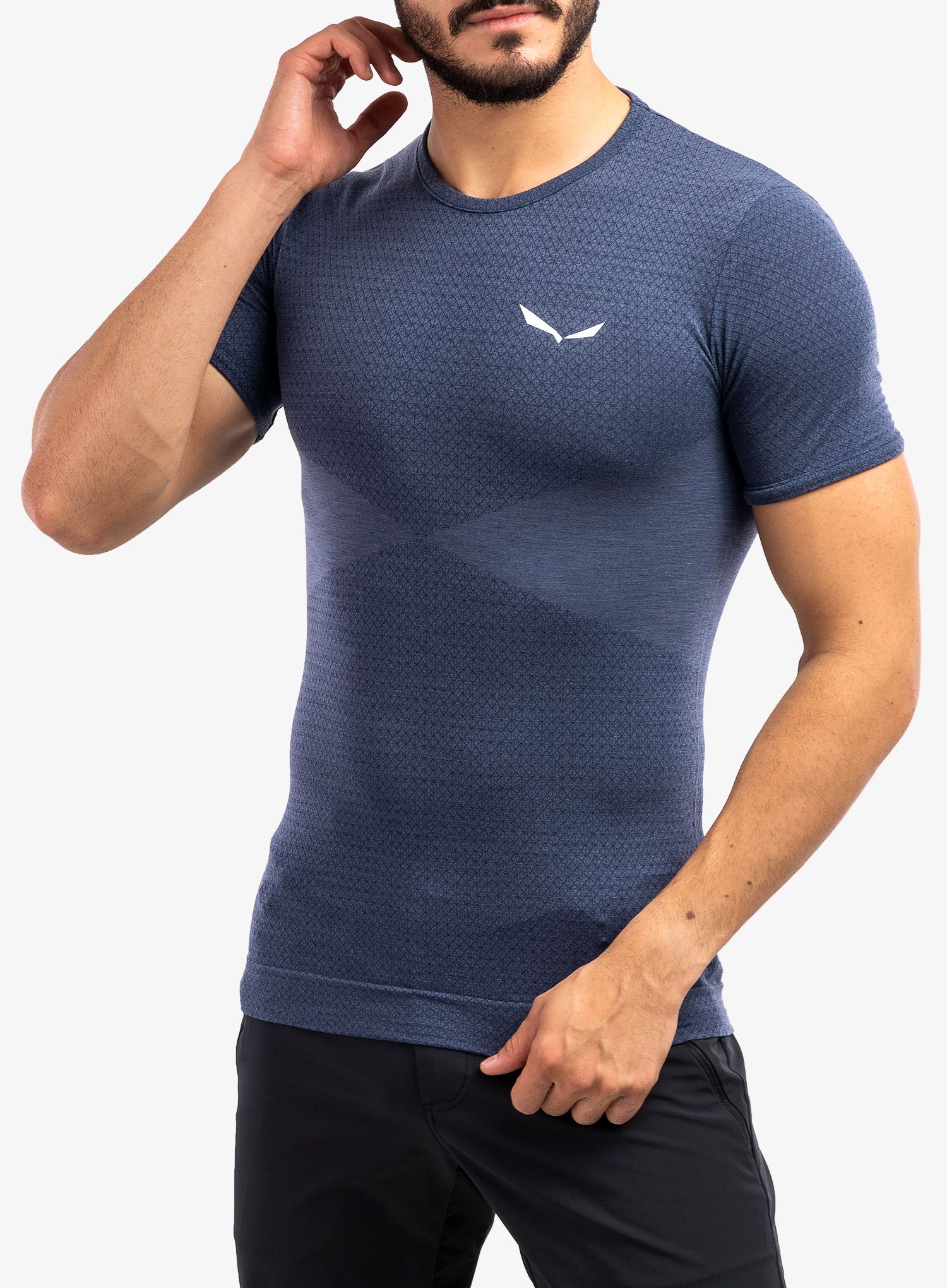 Moška majica Salewa Zebru Medium Warm Amr T-Shirt - dark denim