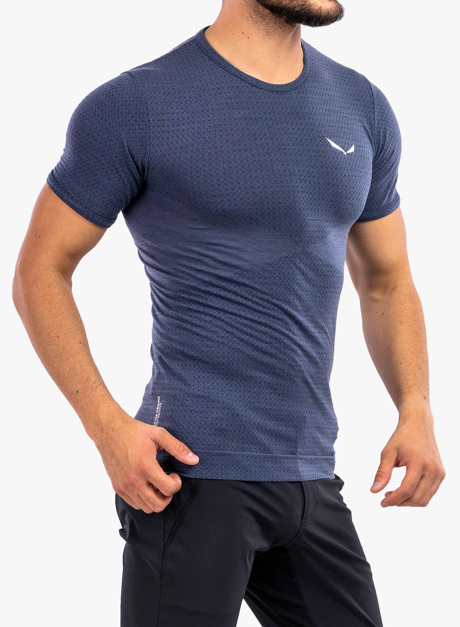 Moška majica Salewa Zebru Medium Warm Amr T-Shirt - dark denim