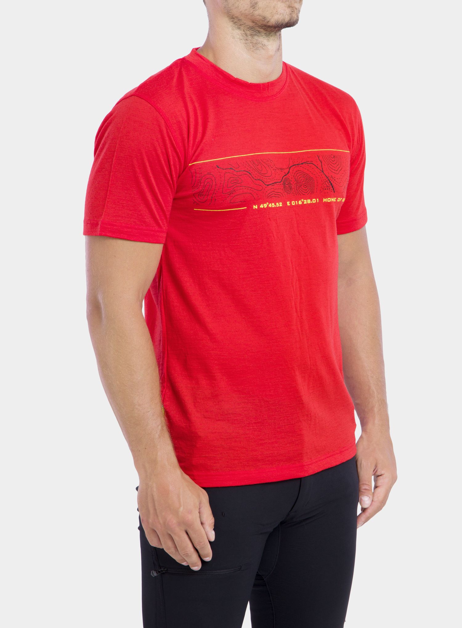 Merino majica Sensor Merino Active PT Tee S/S - red gps