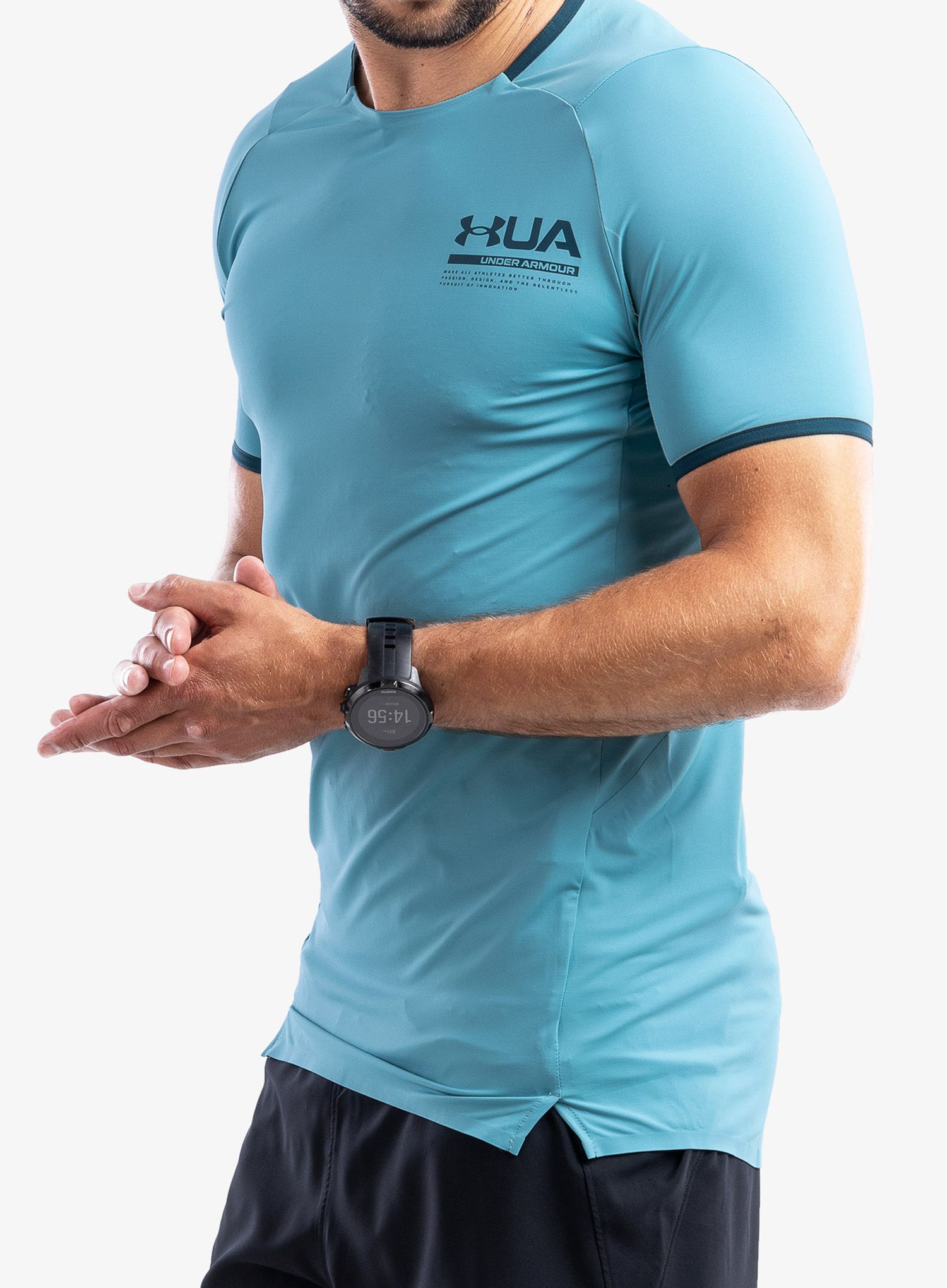 Moška majica Under Armour HG IsoChill Perforated S/S - cosmos/dark cyan