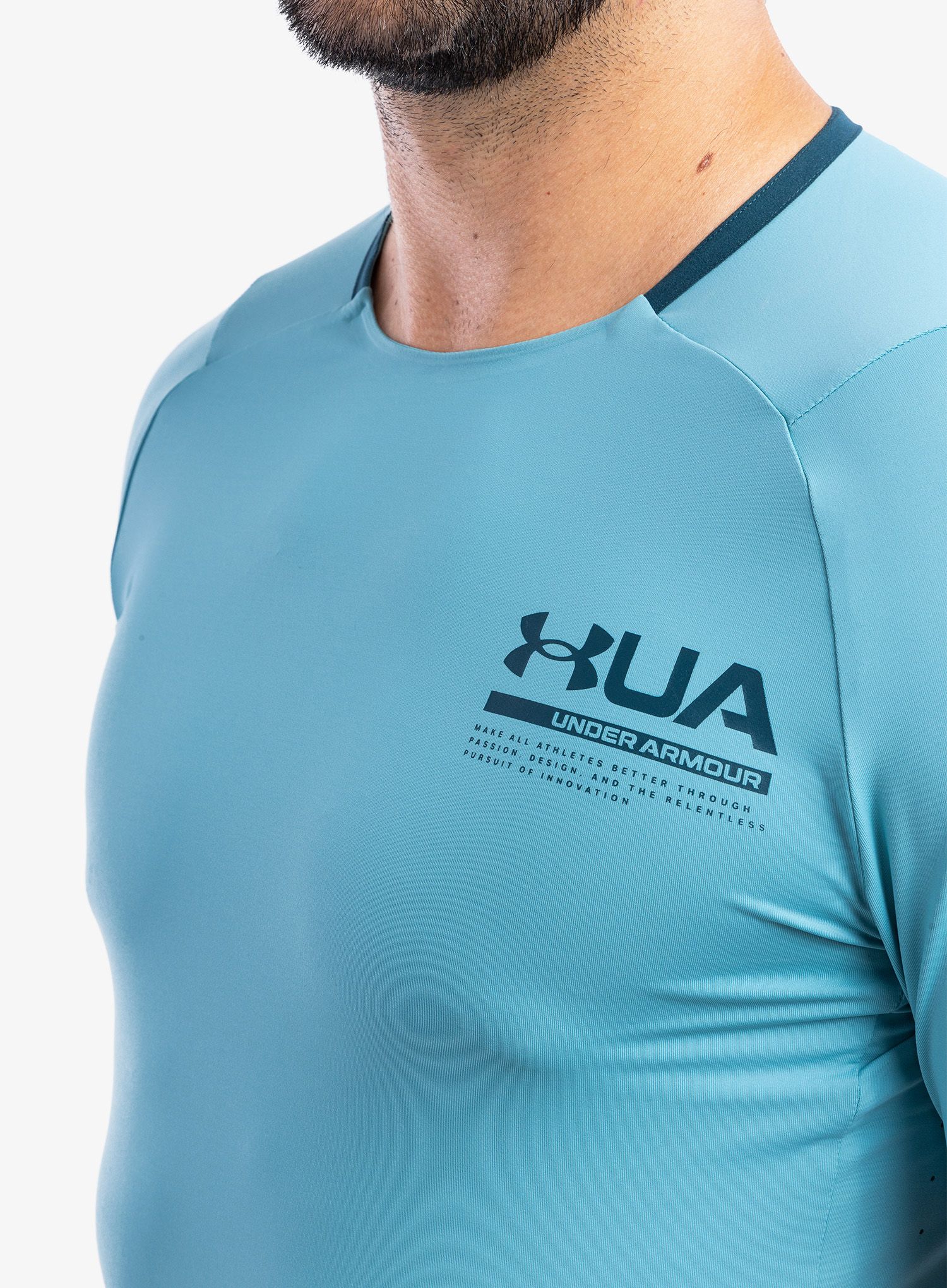 Moška majica Under Armour HG IsoChill Perforated S/S - cosmos/dark cyan