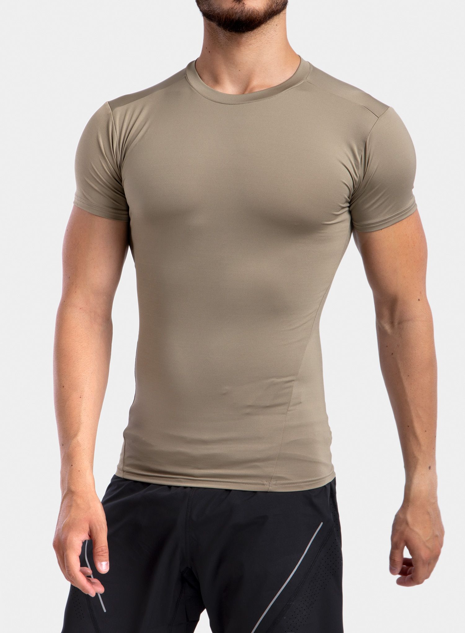 Moška majica Under Armour Tactical HeatGear Compression Tee - federal tan