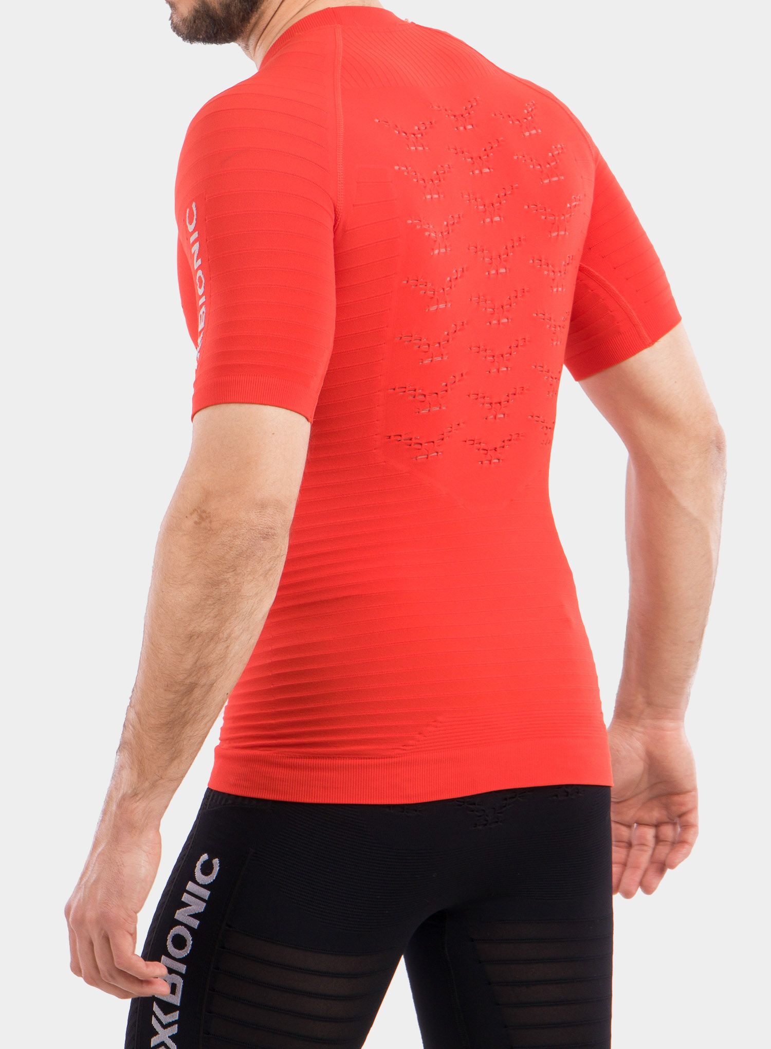 Moška majica X-Bionic Effektor 4.0 Run - sunset orange/pearl grey
