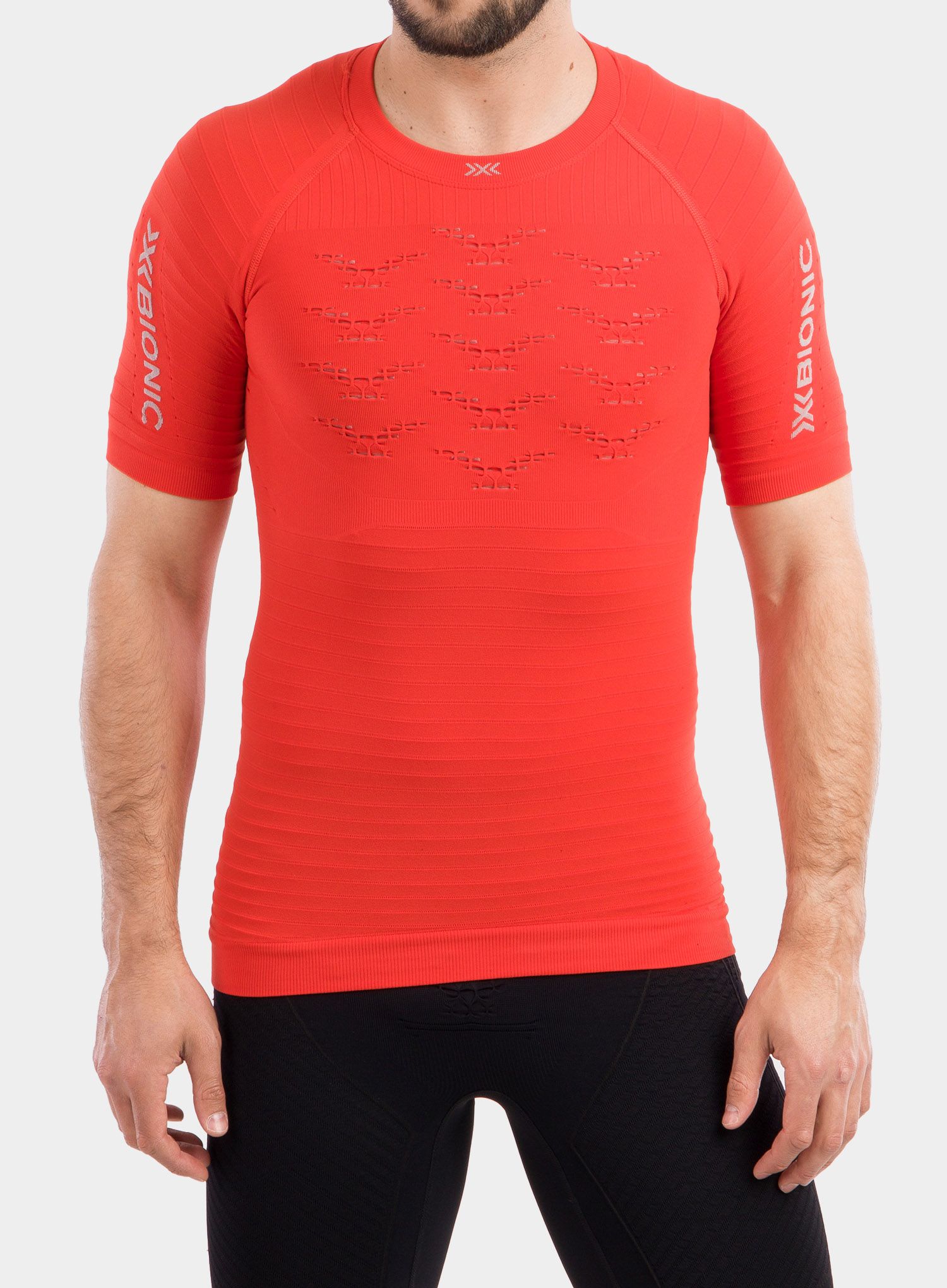 Moška majica X-Bionic Effektor 4.0 Run - sunset orange/pearl grey