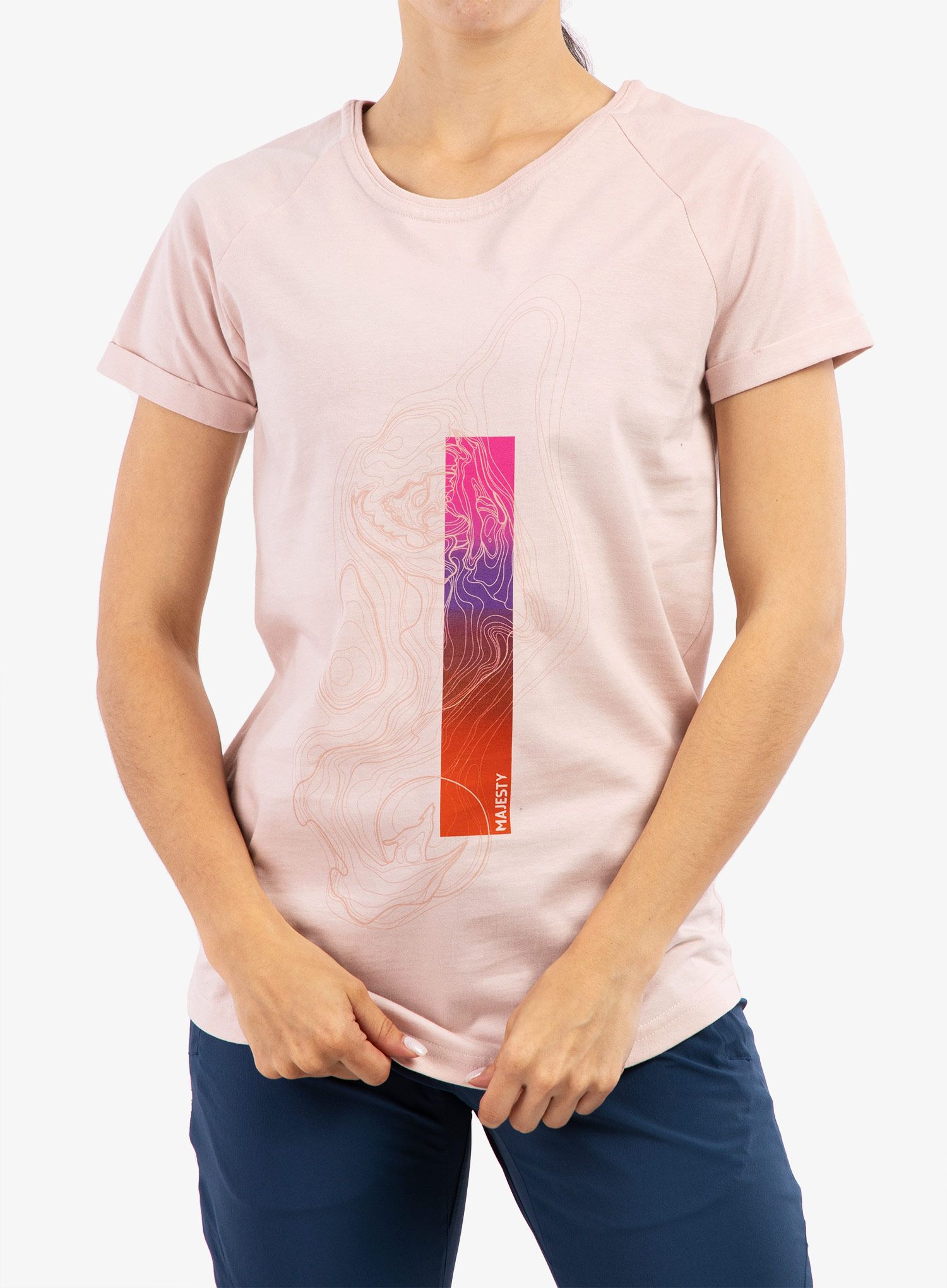 Majica s potiskom ženska Majesty Vadera Lady T-shirt - powder pink