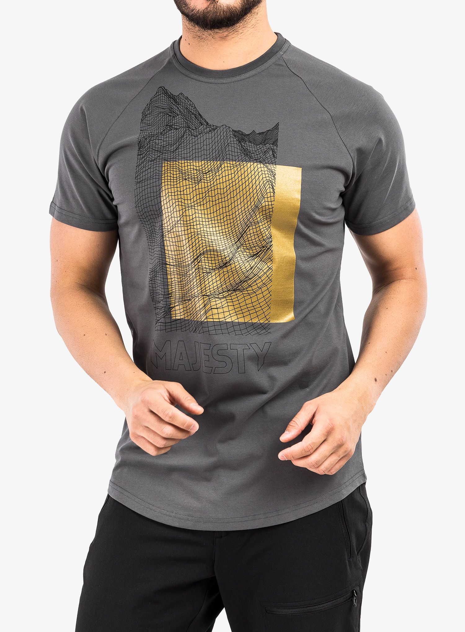 Majica s potiskom Majesty Super T-shirt - graphite