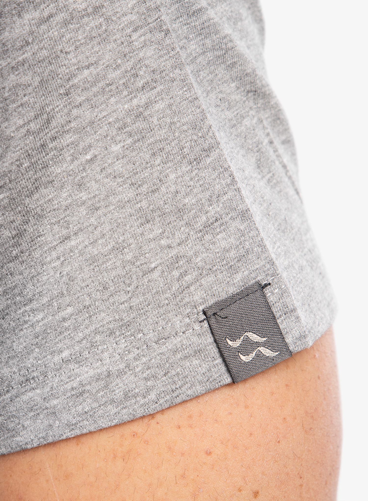 Majica s potiskom Rab Stance Mountain Peak Tee - grey marl