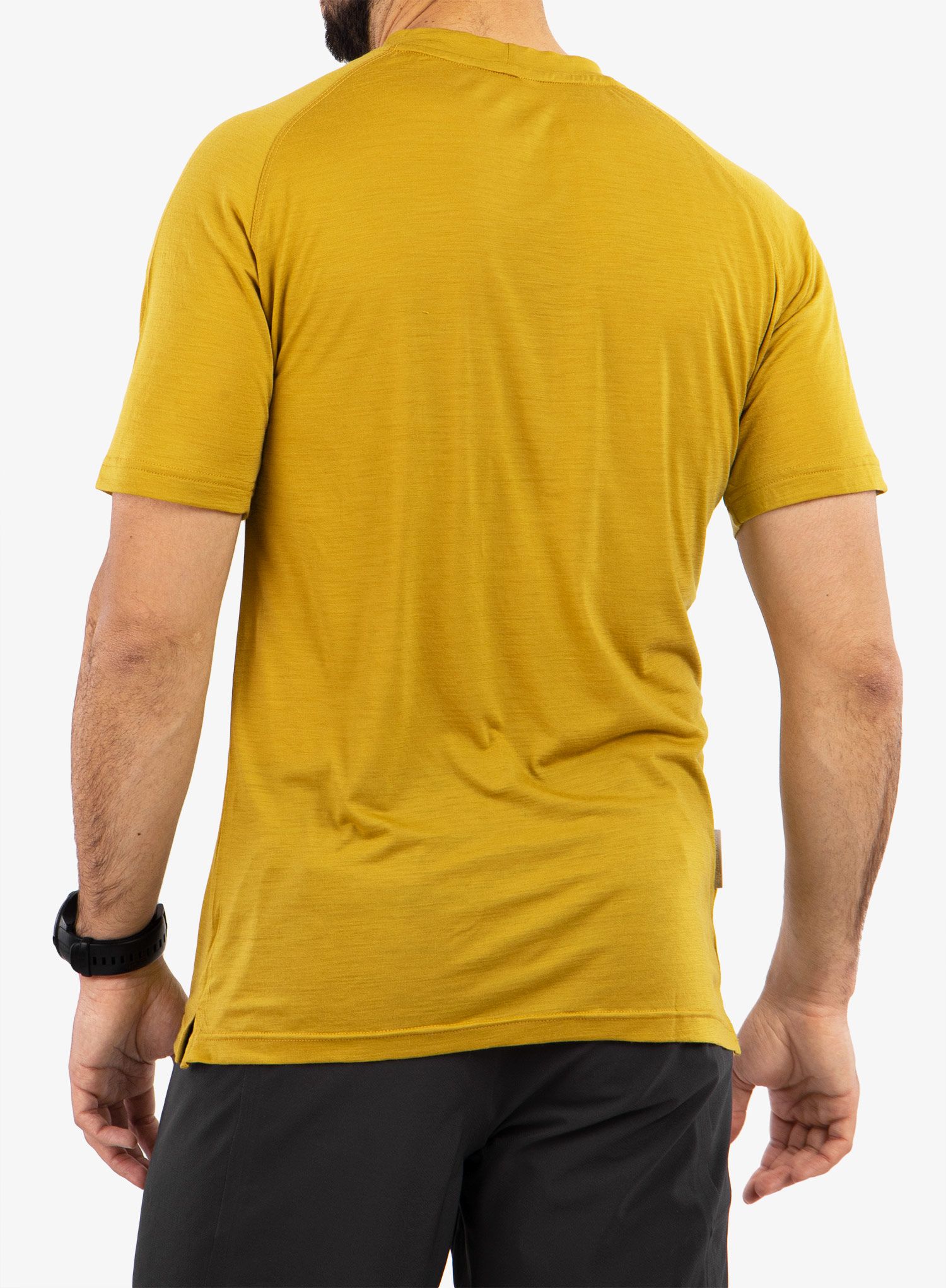 Majica s potiskom Sensor Merino Air PT Explore - mustard