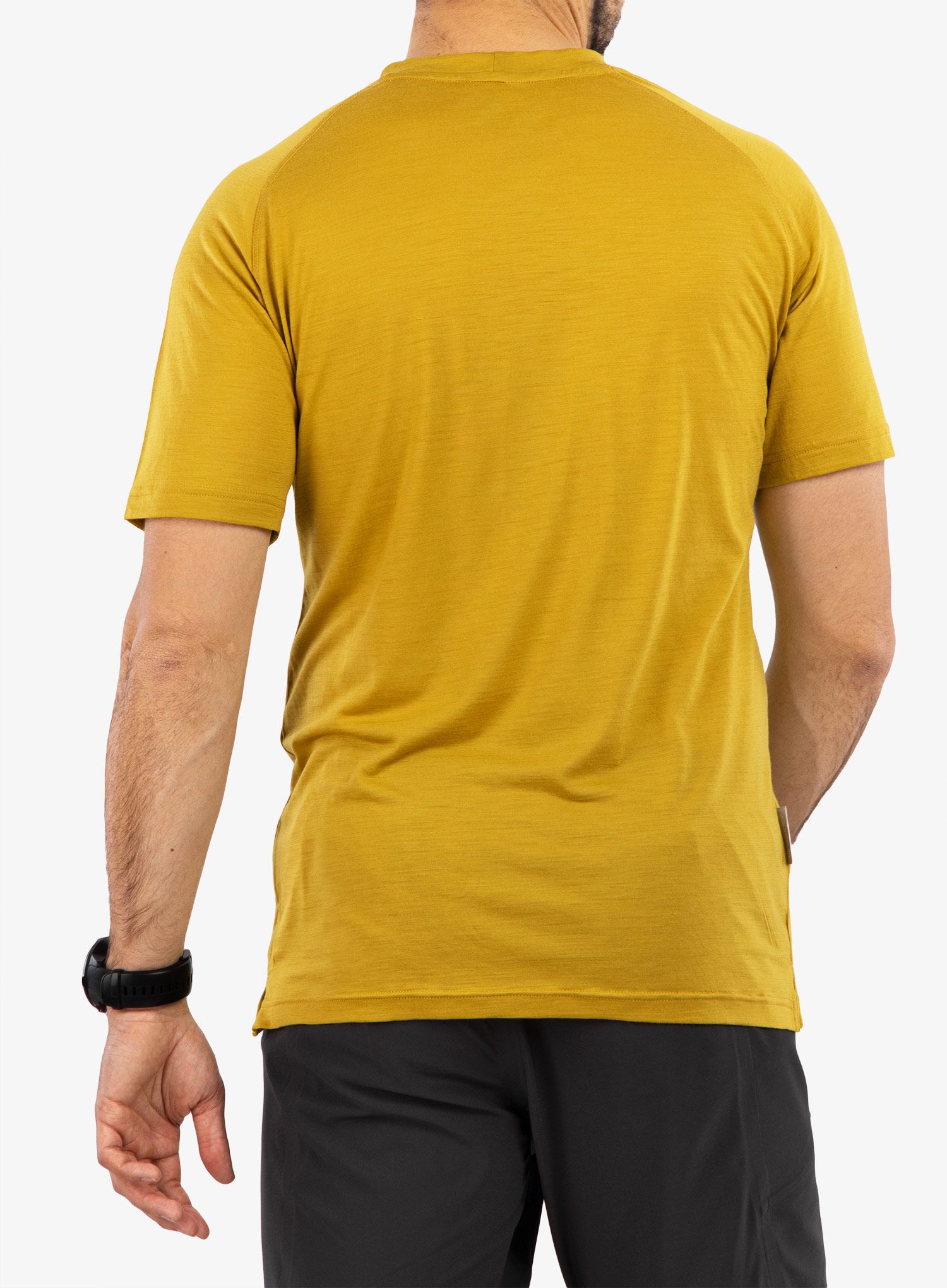 Majica s potiskom Sensor Merino Air PT Explore - mustard