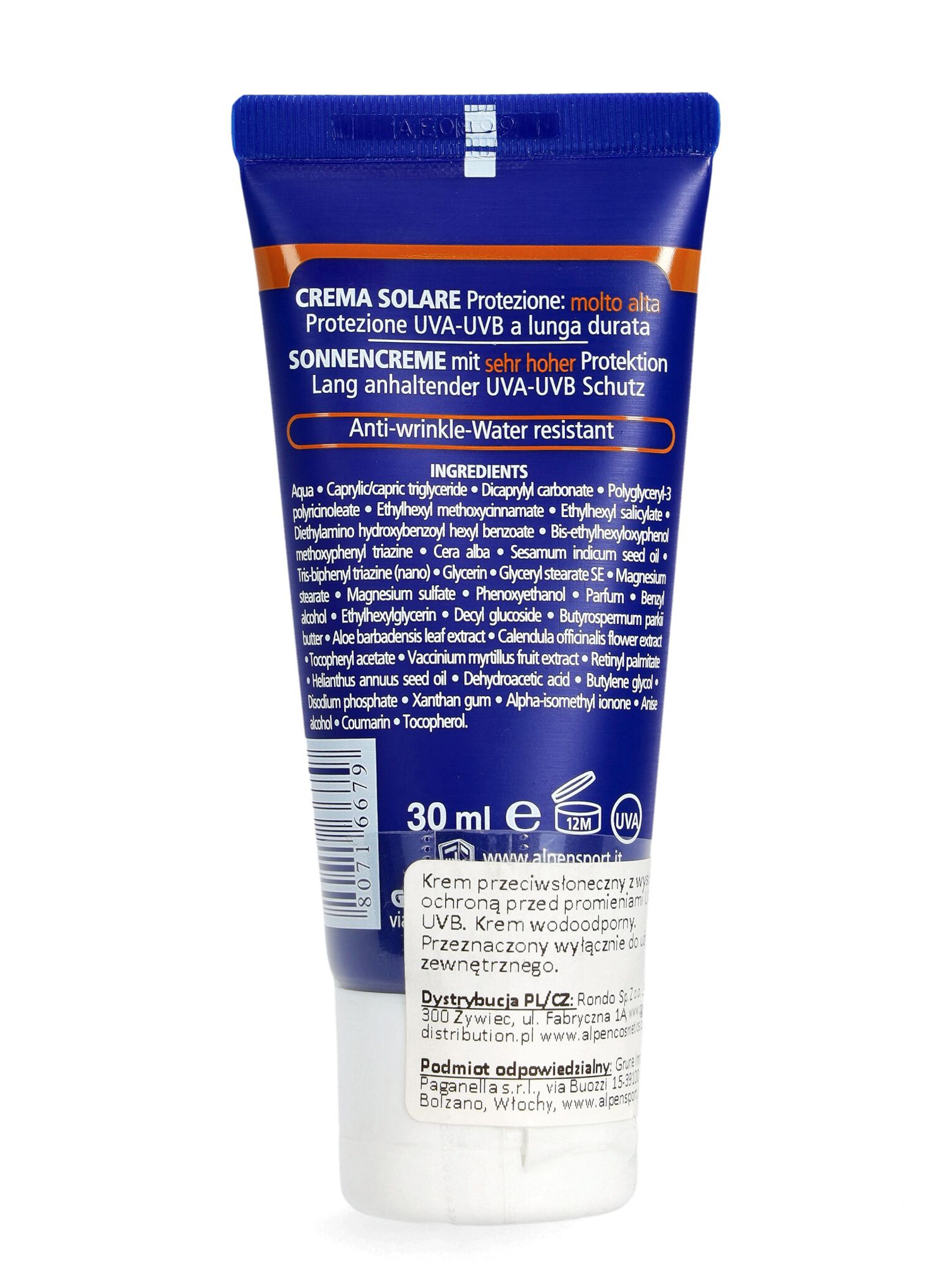 Krema z zaščitnim filtrom Alpen Sun Cream F50+ 30 ml