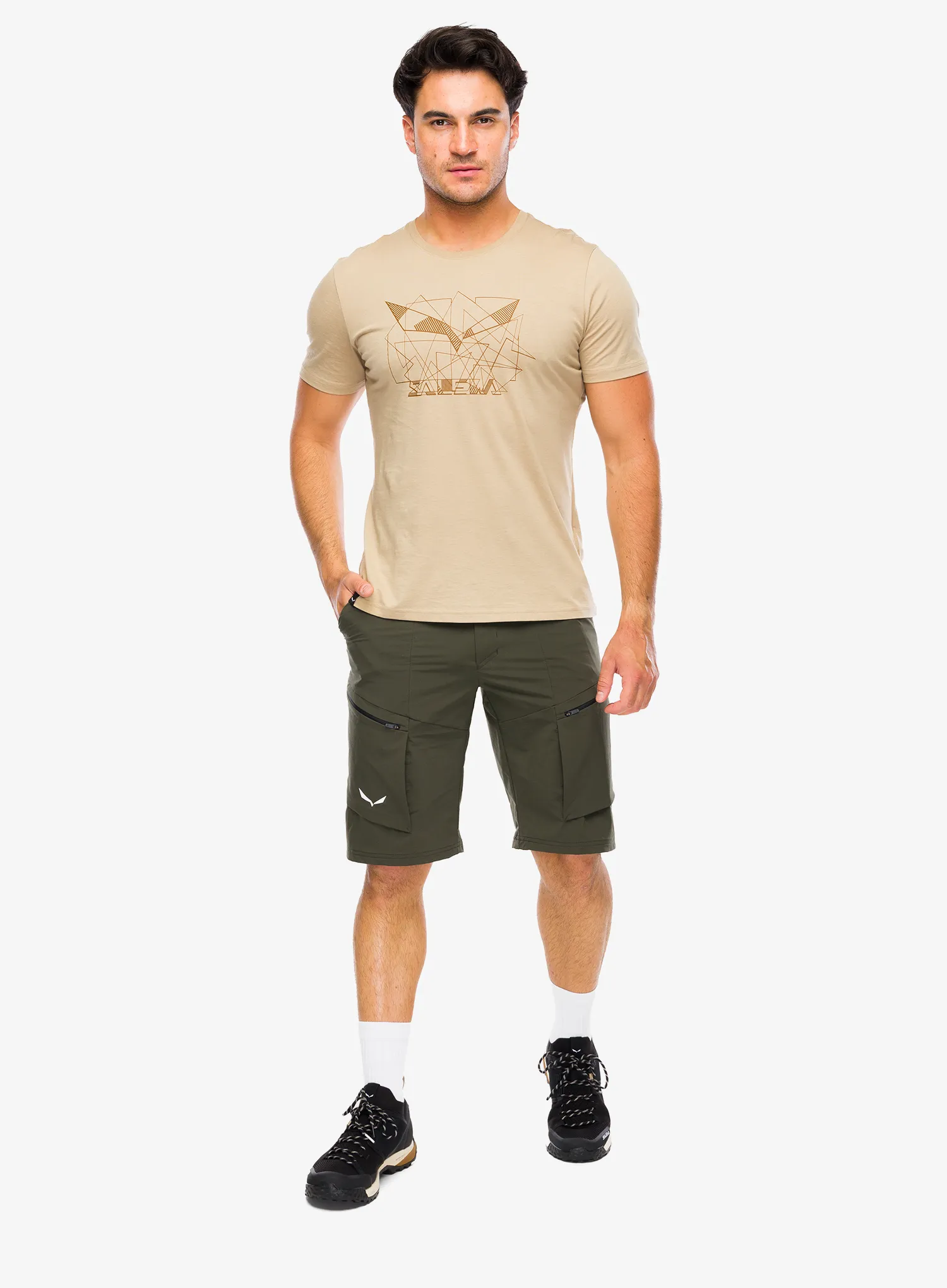 Kratke hlače Salewa Puez DST Cargo Shorts - dark olive