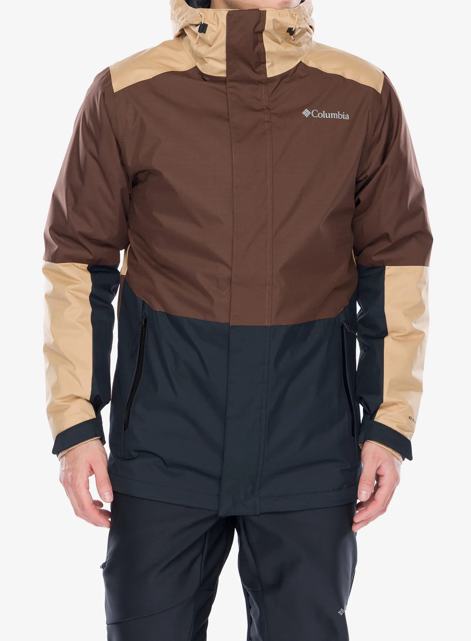Jakna 3v1 Columbia Point Park Interchange Jacket - tobacco/canoe/black