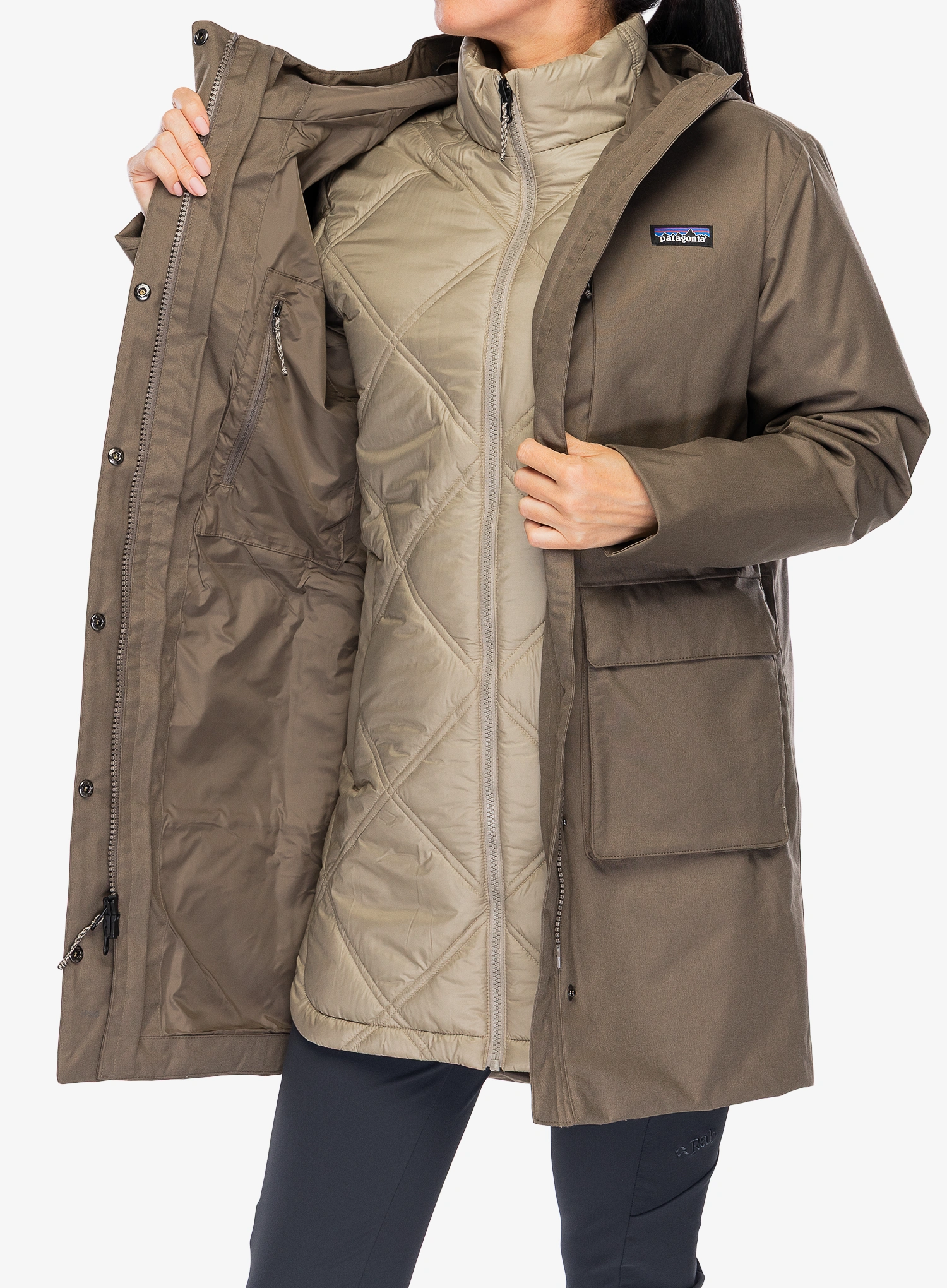 Ženska jakna 3v1 Patagonia Pine Bank 3-in-1 Parka - marlow brown