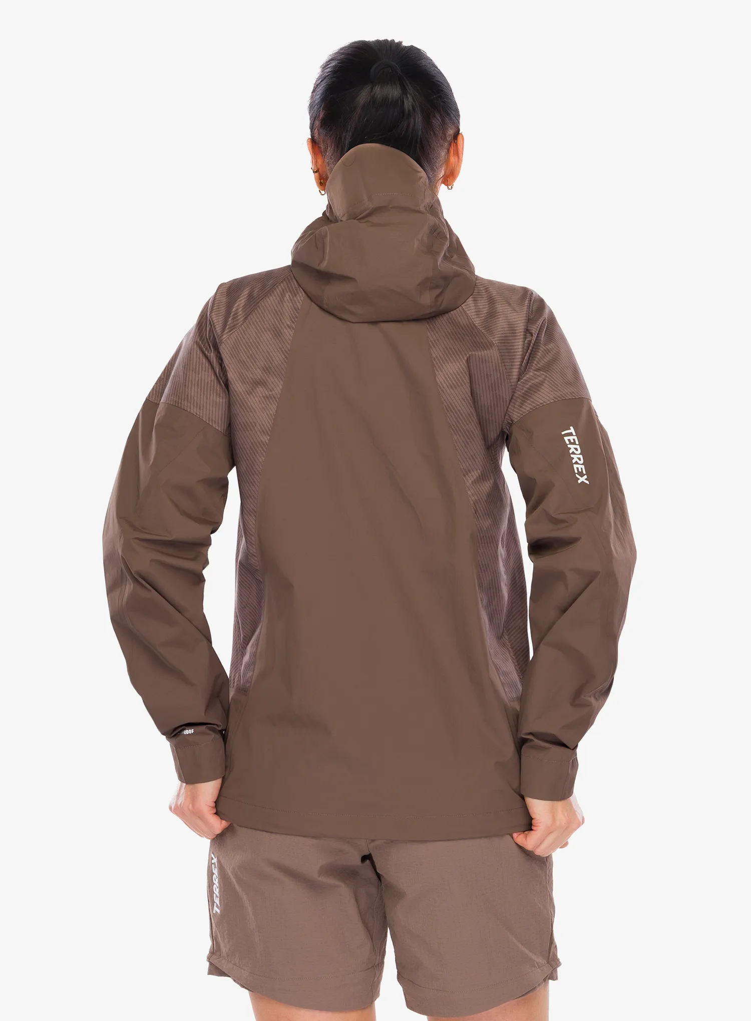 Ženska jakna adidas TERREX Xperior 2.5L Hybrid Primeknit Climaproof Jacket - trace brown