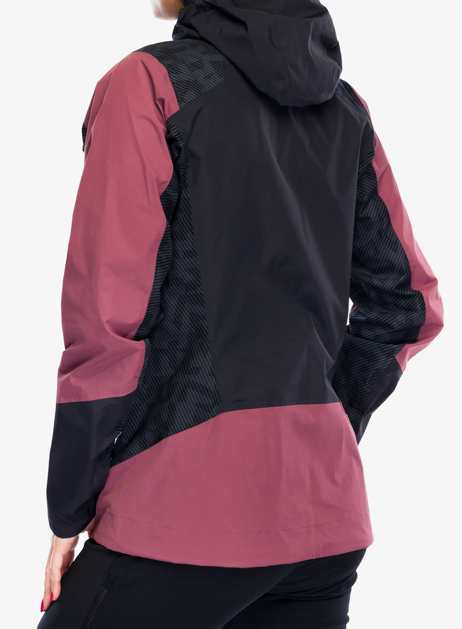Ženska jakna adidas TERREX Xperior Hybrid Primeknit Rain Jkt - quiet crimson/black
