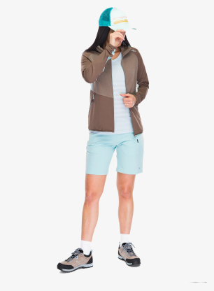 Ženska jakna CMP Omber Jacket Fix Hood - toffee